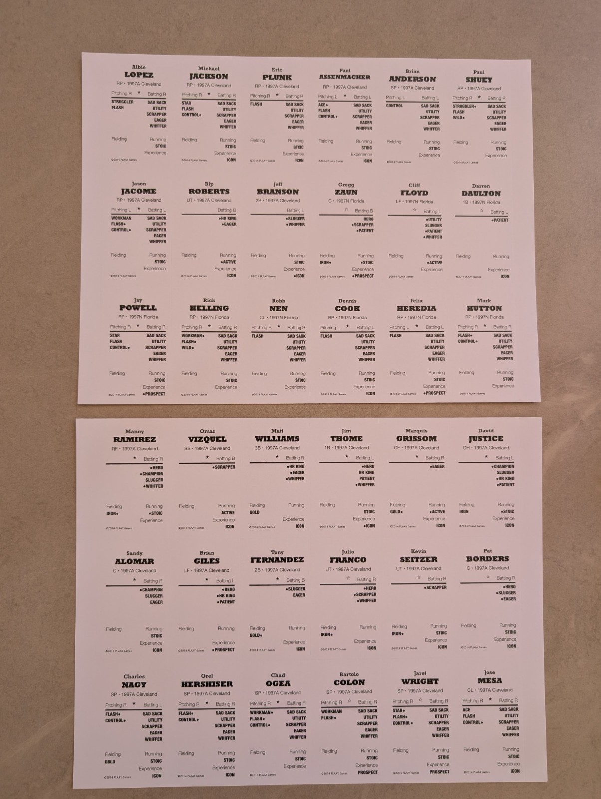 History Maker Baseball 2013 With Player/Umpire Cards From 1997 And 1975 Seasons.