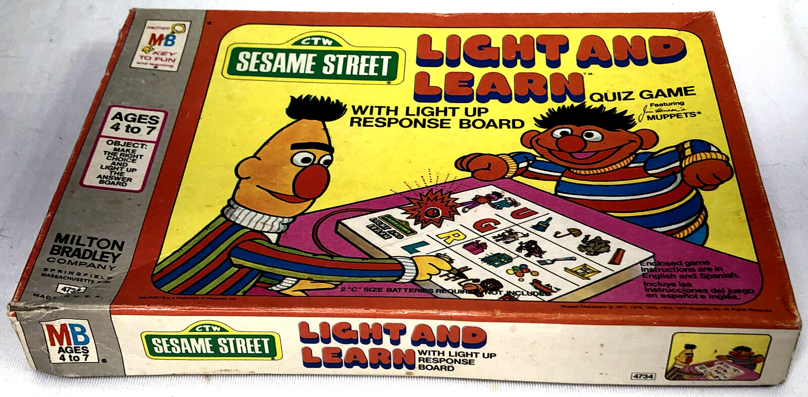 Vintage 1977 Sesame Street LIGHT AND LEARN Quiz Game