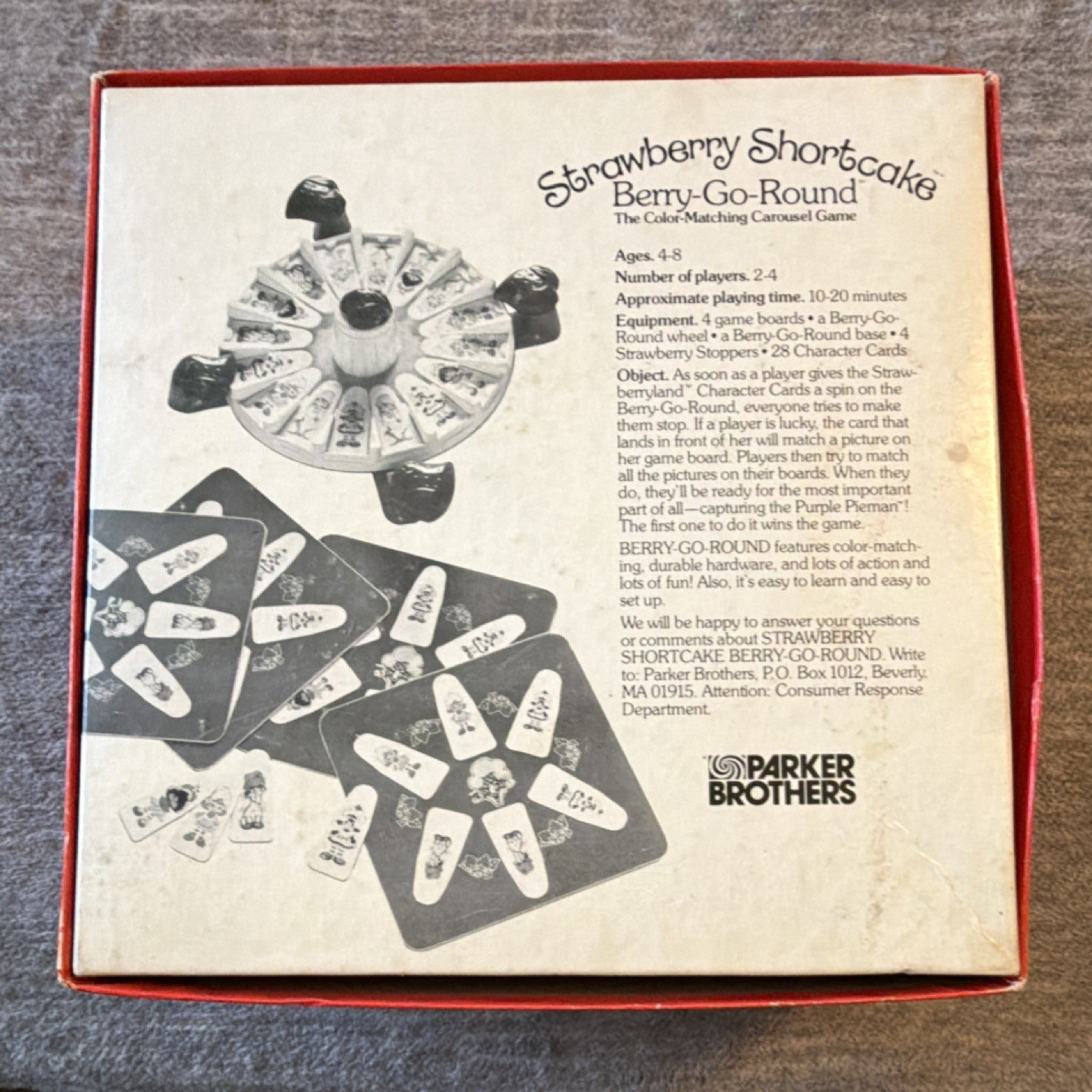 Parker Brothers Strawberry Shortcake Berry-Go-Round Fantasy Game Ages 4-8