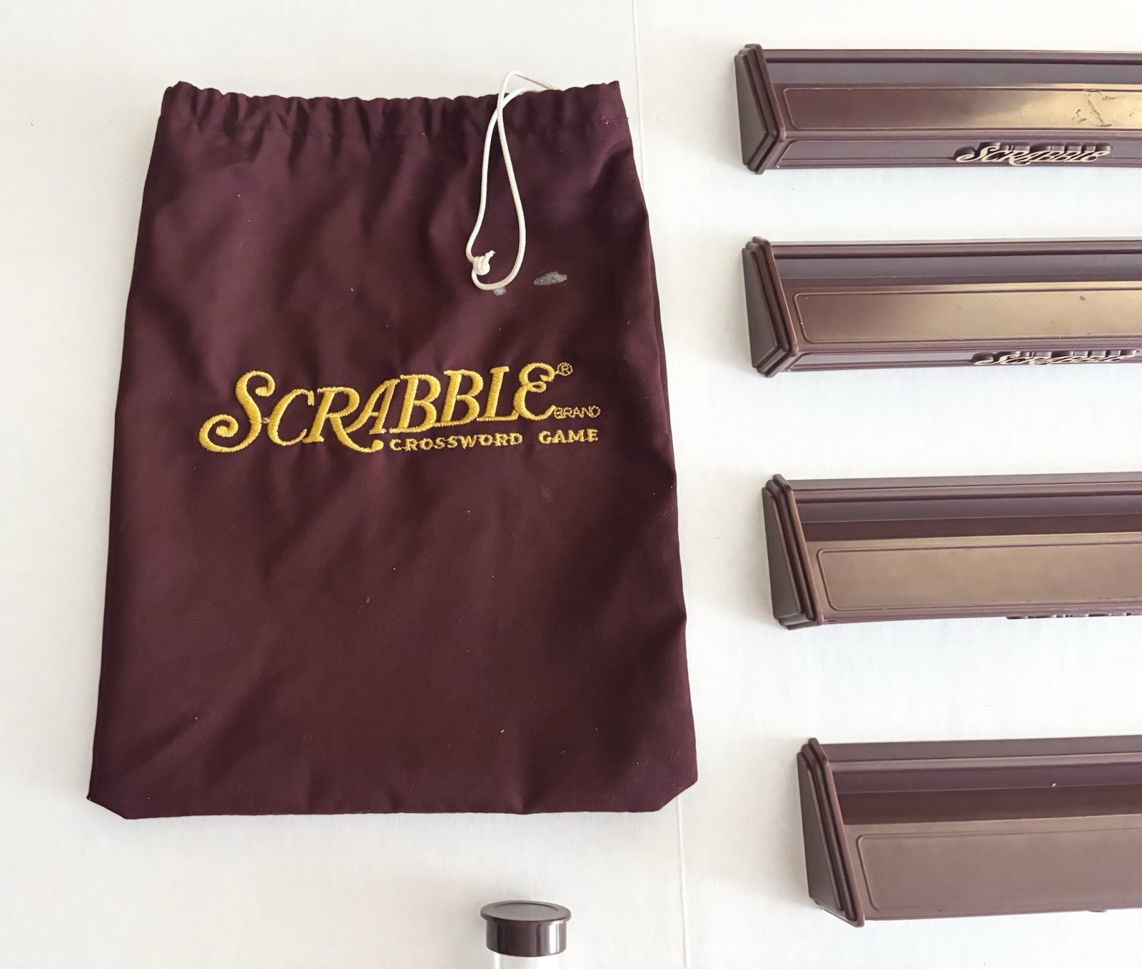 Scrabble Deluxe Crossword Tile Game 97 Pieces & Accessories Parts Lot Fast S/H