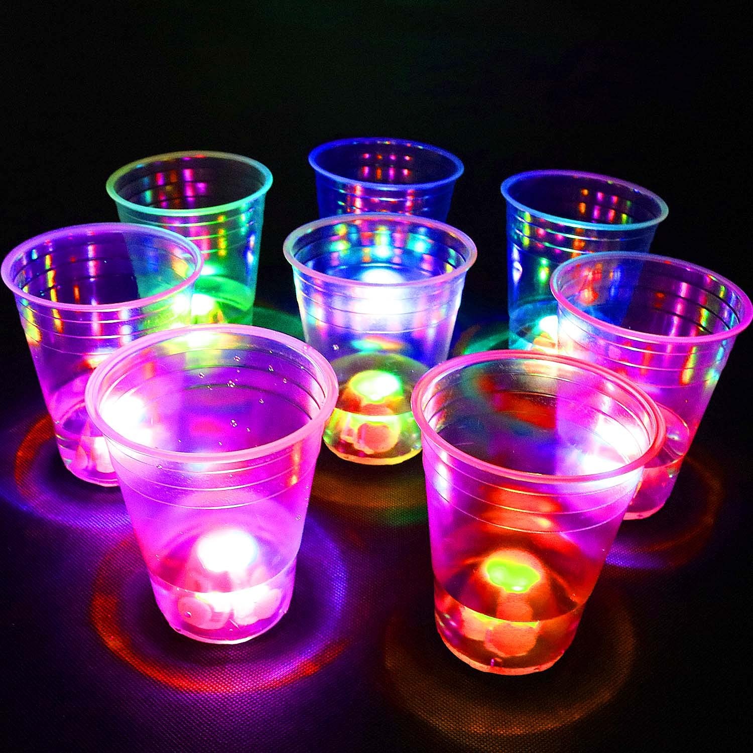 24 Pack 16oz Glow In The Dark Party Cups for Night Party Neon Glasses