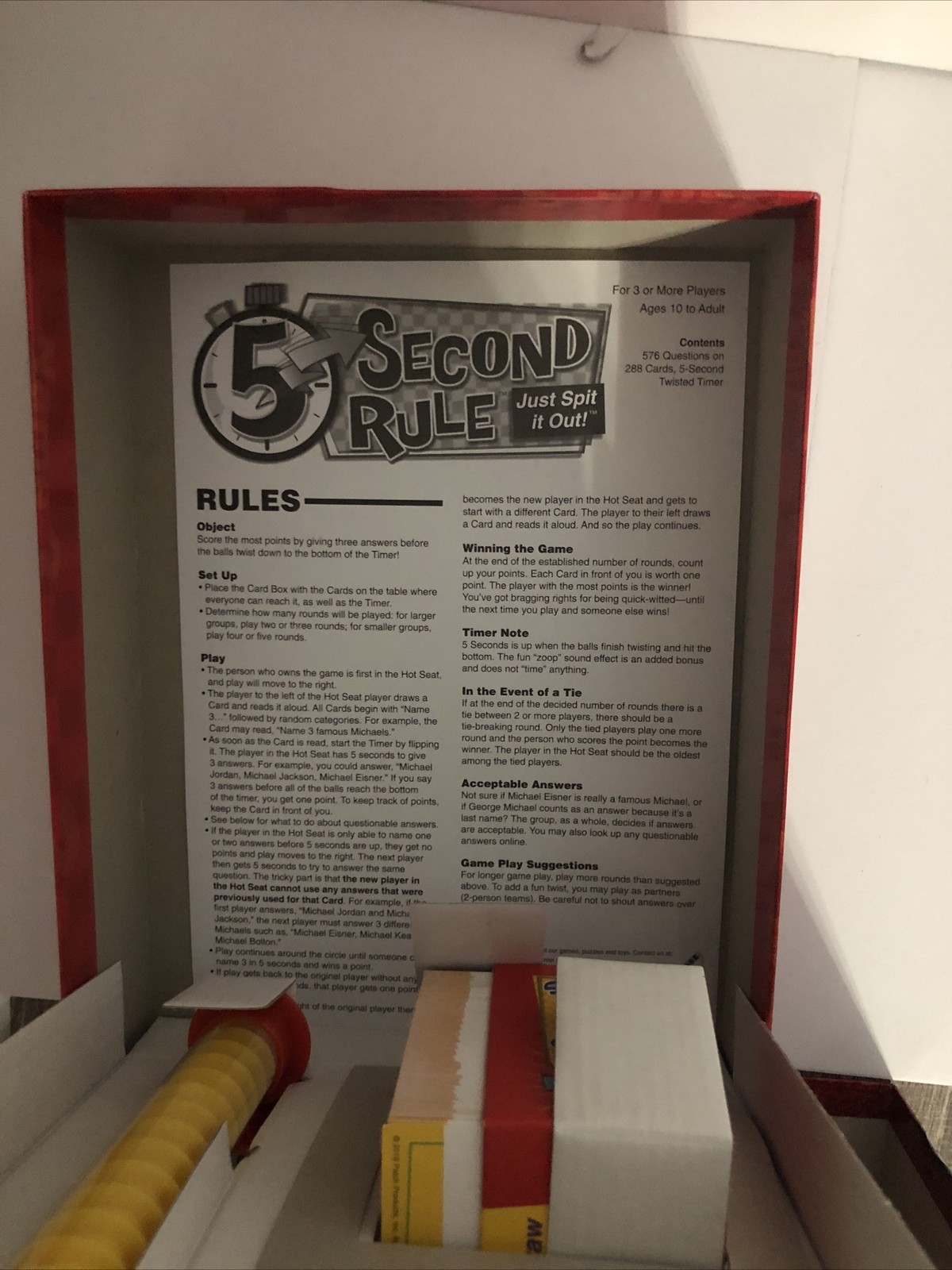 PlayMonster 5 Second Rule – Just Spit It out