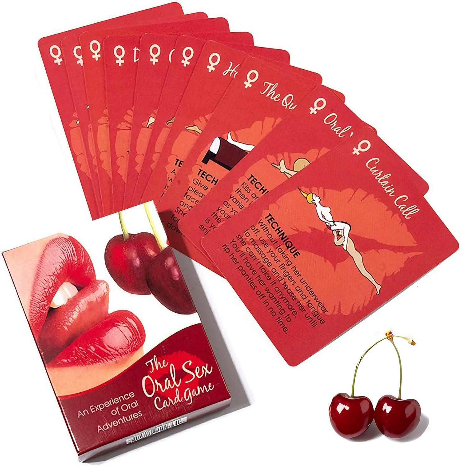 Oral Sex Position Card Game – Couple Game for Date Night & Bedroom Fun – Poker P
