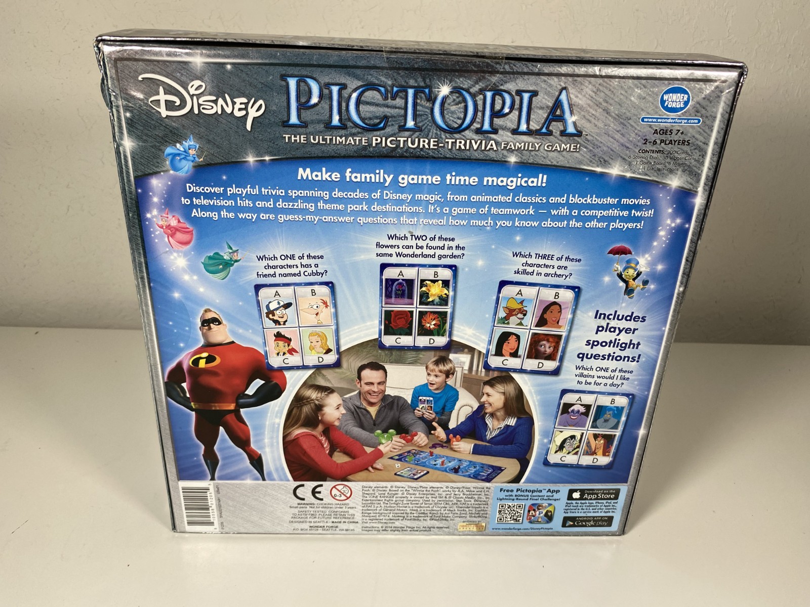 New Sealed Pictopia Disney Edition-Picture Trivia Family Board Game Wonder Forge