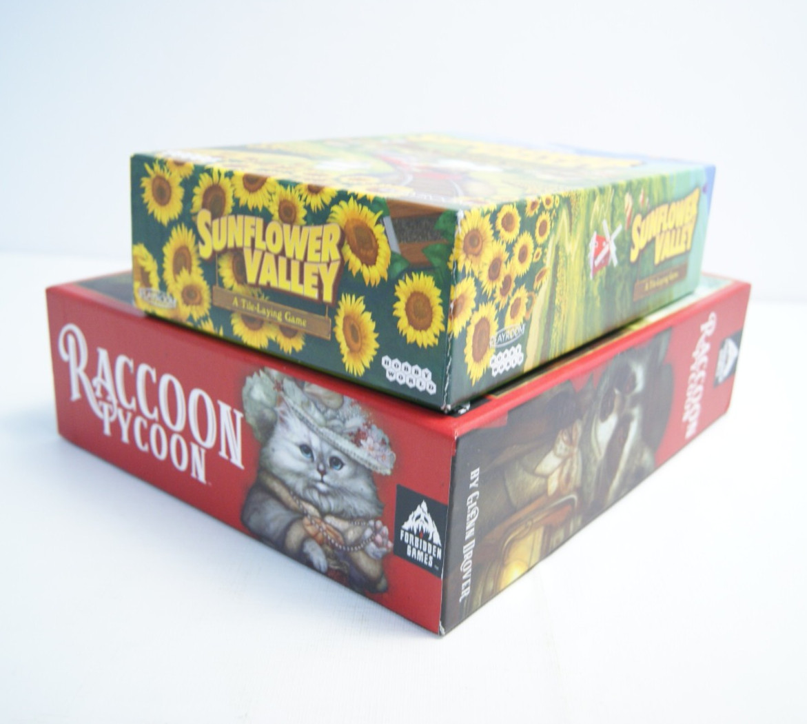 Board Card Game Lot: Raccoon Tycoon & Sunflower Valley