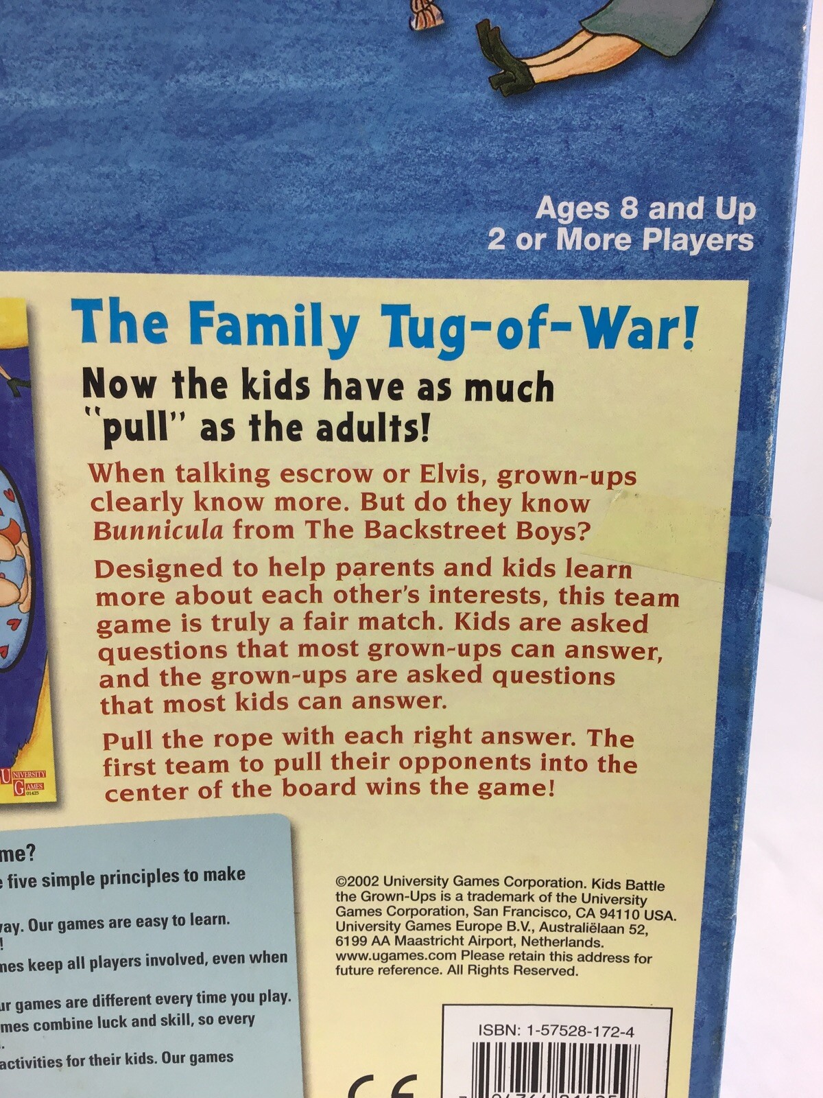 Kids Battle The Grown Ups Trivia Board Game University Games 2002 Complete