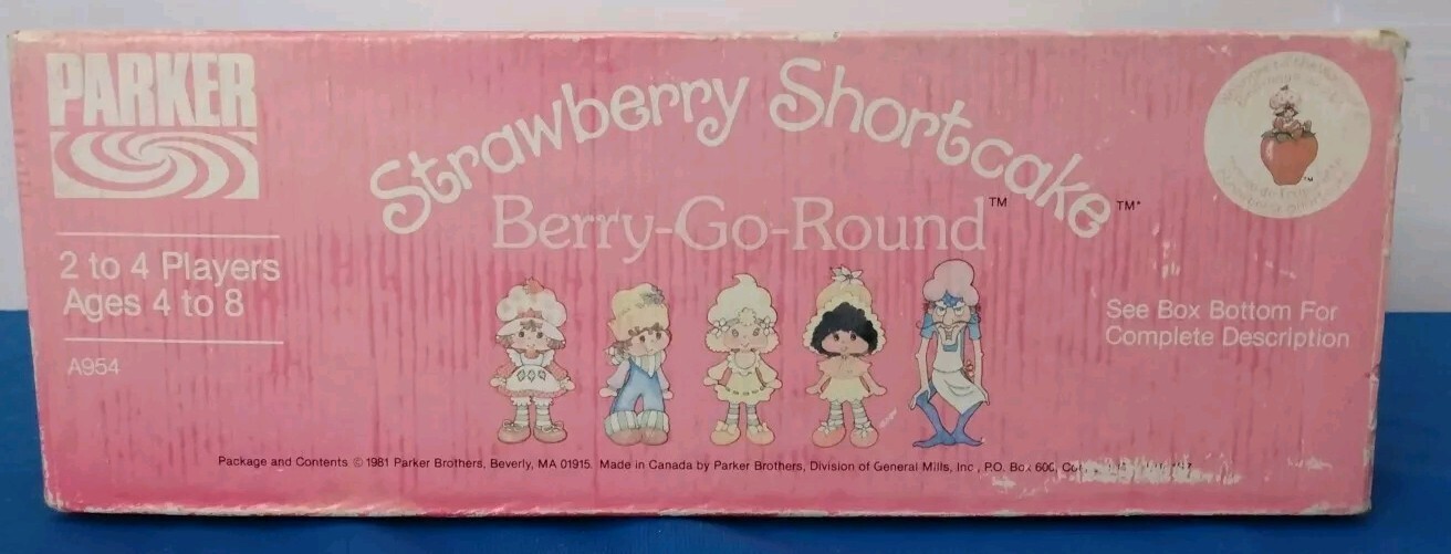 Vintage 1981 Strawberry Shortcake Berry Go Round Board Game – 99% Complete
