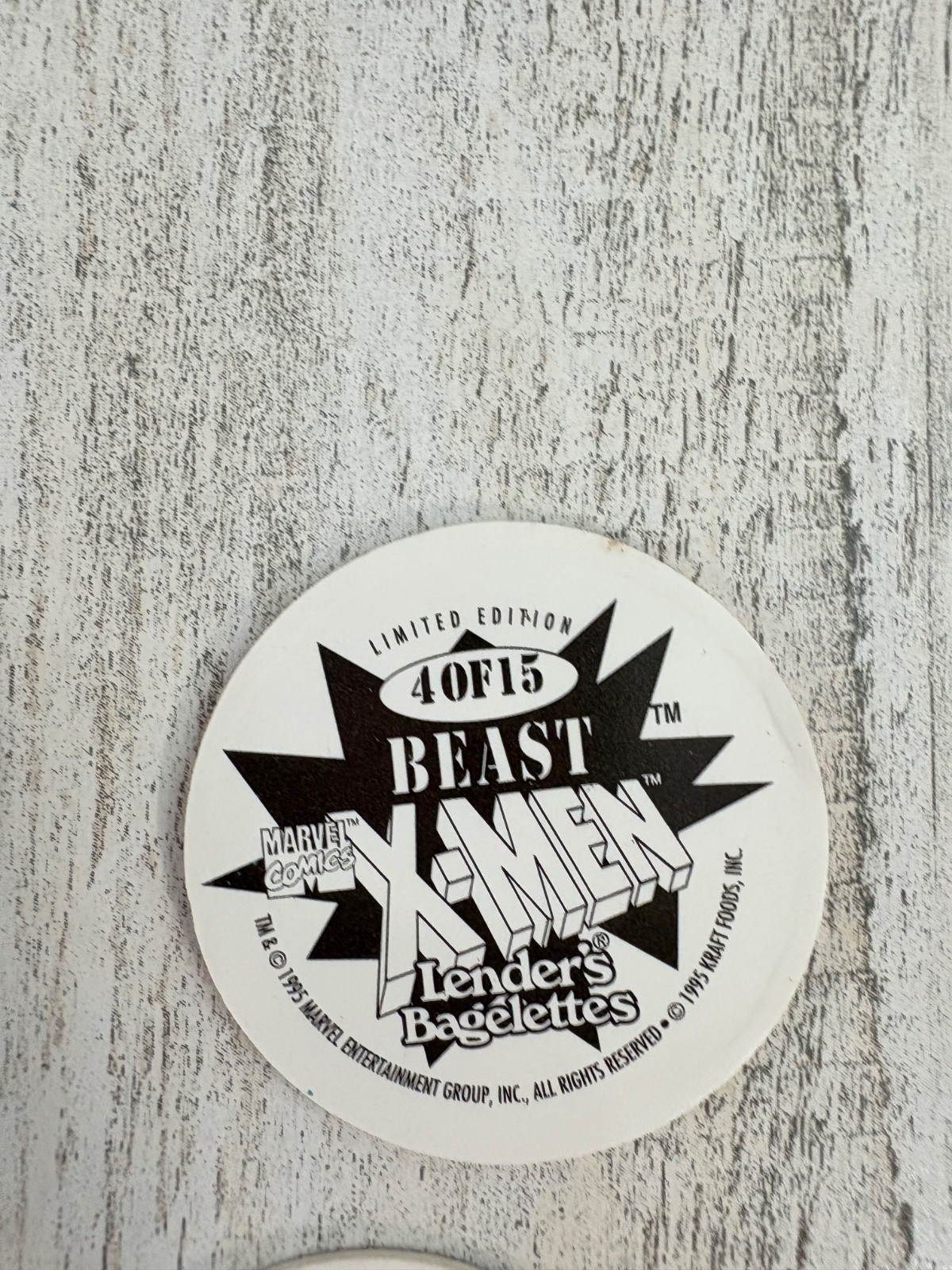X-men Hero Caps Lot 4 Lenders Bagels Wolverine Jean Grey Beast Gambit Pog 1995