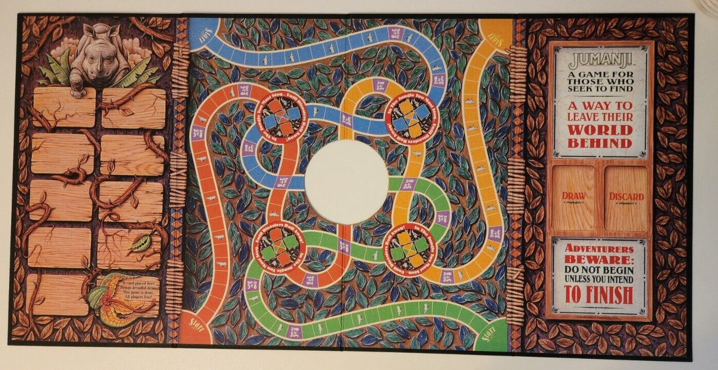 Original Jumanji Board Game Milton Bradley 1995 Sealed Parts Sticker Sheet #4407