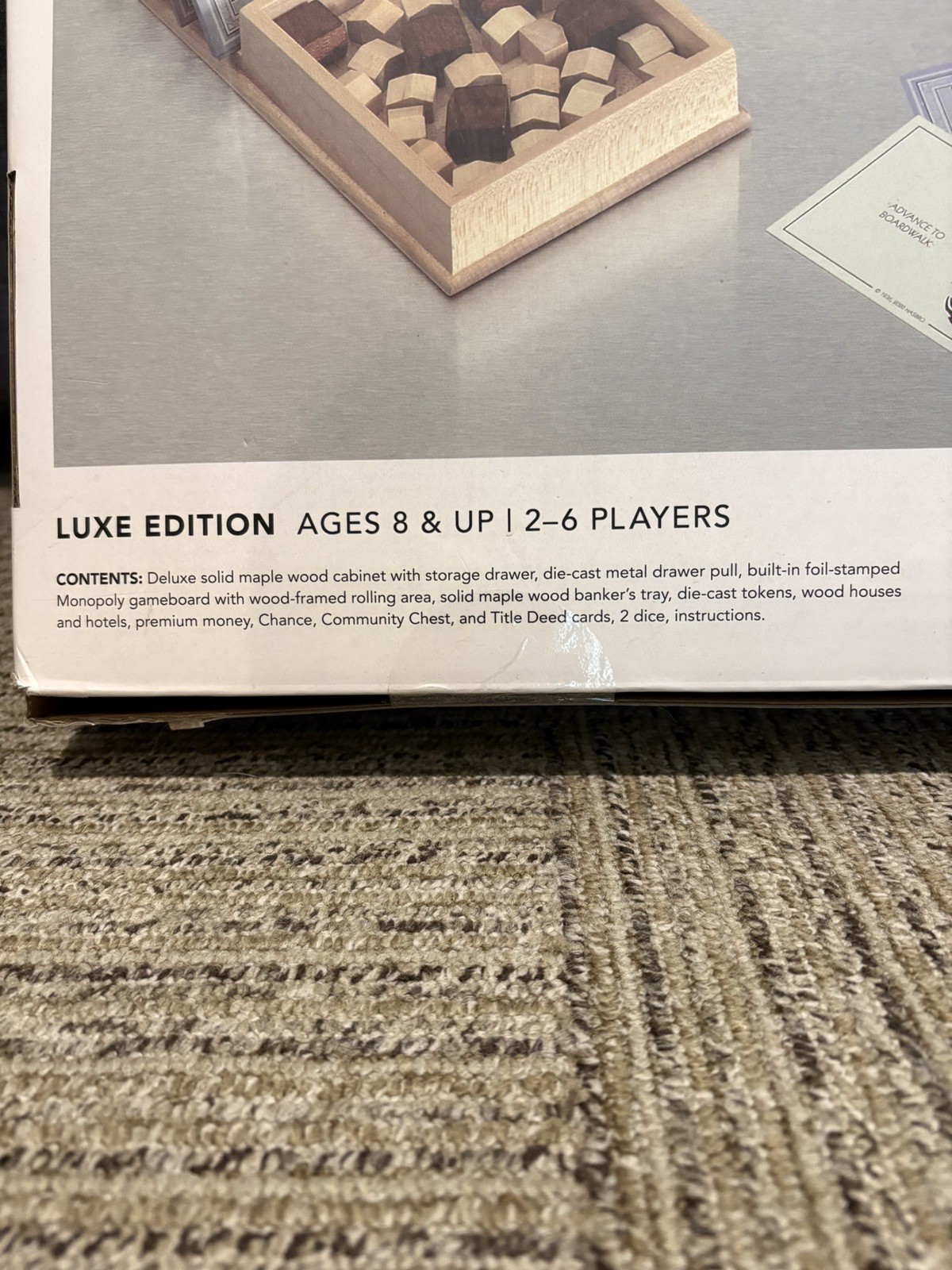 Monopoly Luxe Edition WS Game Company Solid Maple Wood Cabinet NEW Sealed
