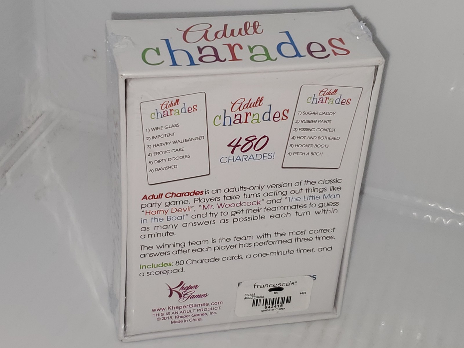 Adult Games Fun Adult Charades A Naughty Party Game For Naughty People.NEW SEALE