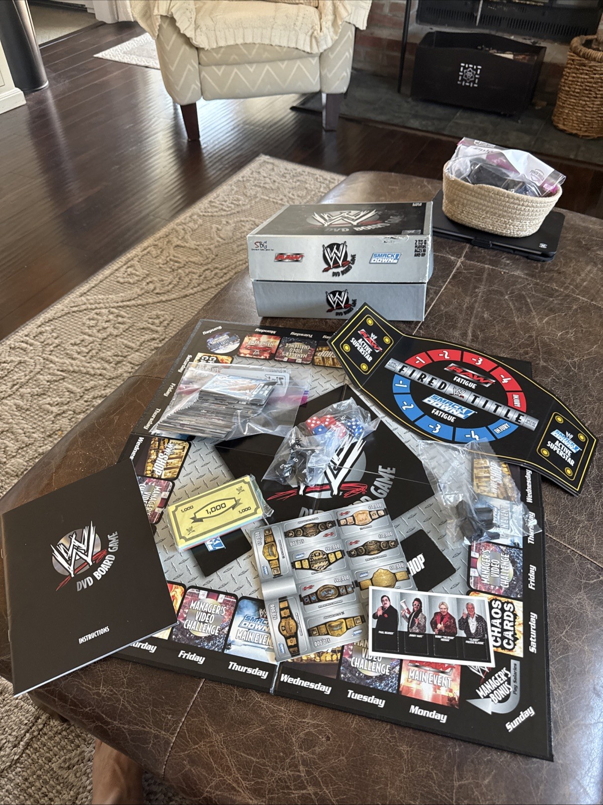 WWE DVD BOARD GAME 1st EDITION 2005 COMPLETE WRESTLING RAW SMACK DOWN