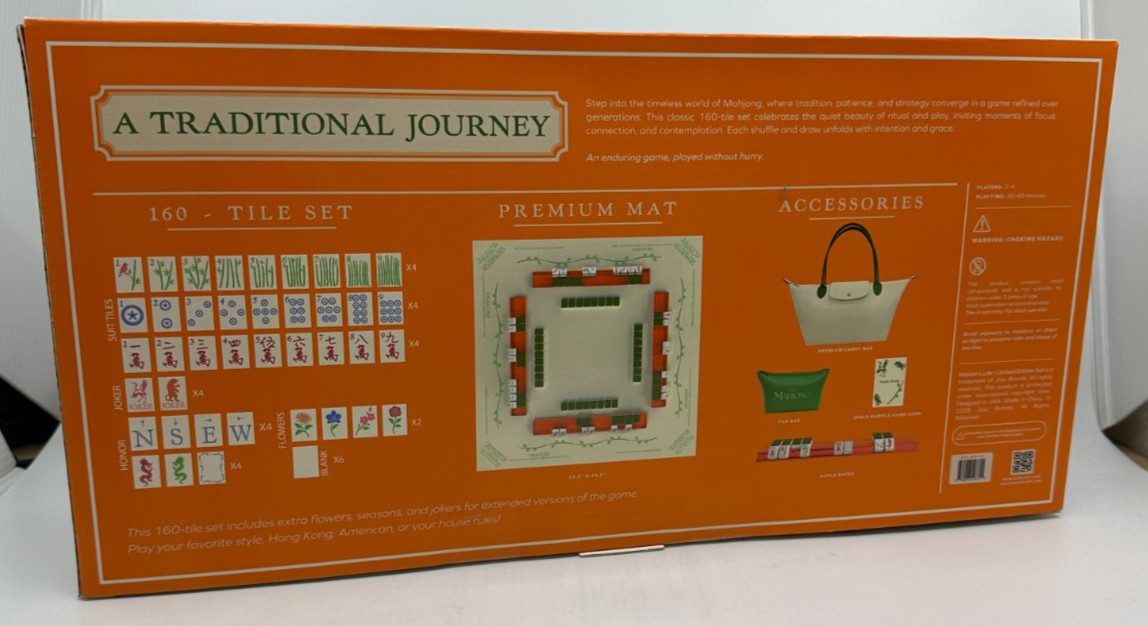 Maison Lude Mahjong Limited Edition 160 Tile Set Premium Mat, Leather Bag SEALED