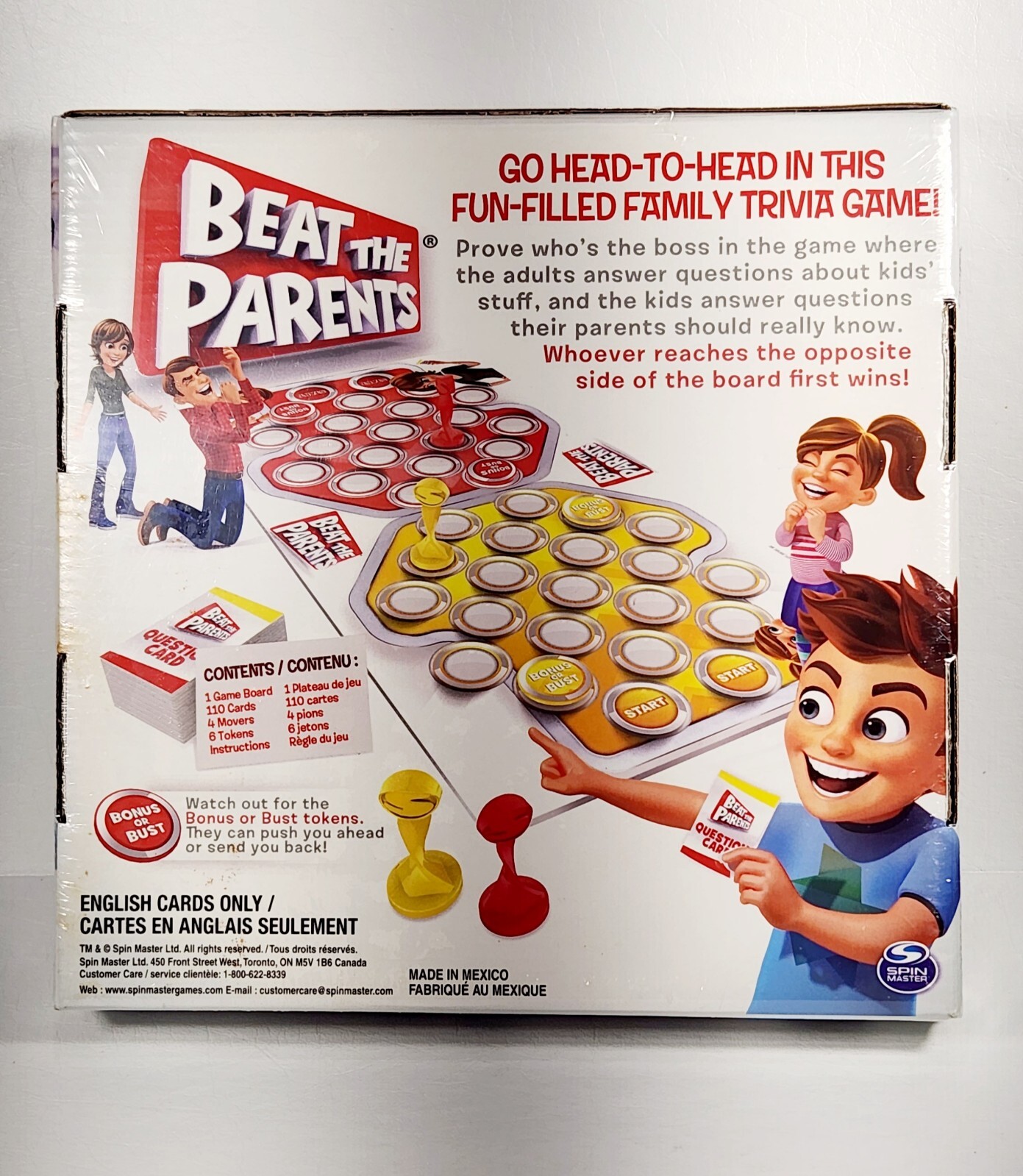 Family GameBeat the Parents Trivia Board Game Kids Vs Adults Fun FACTORY SEALED