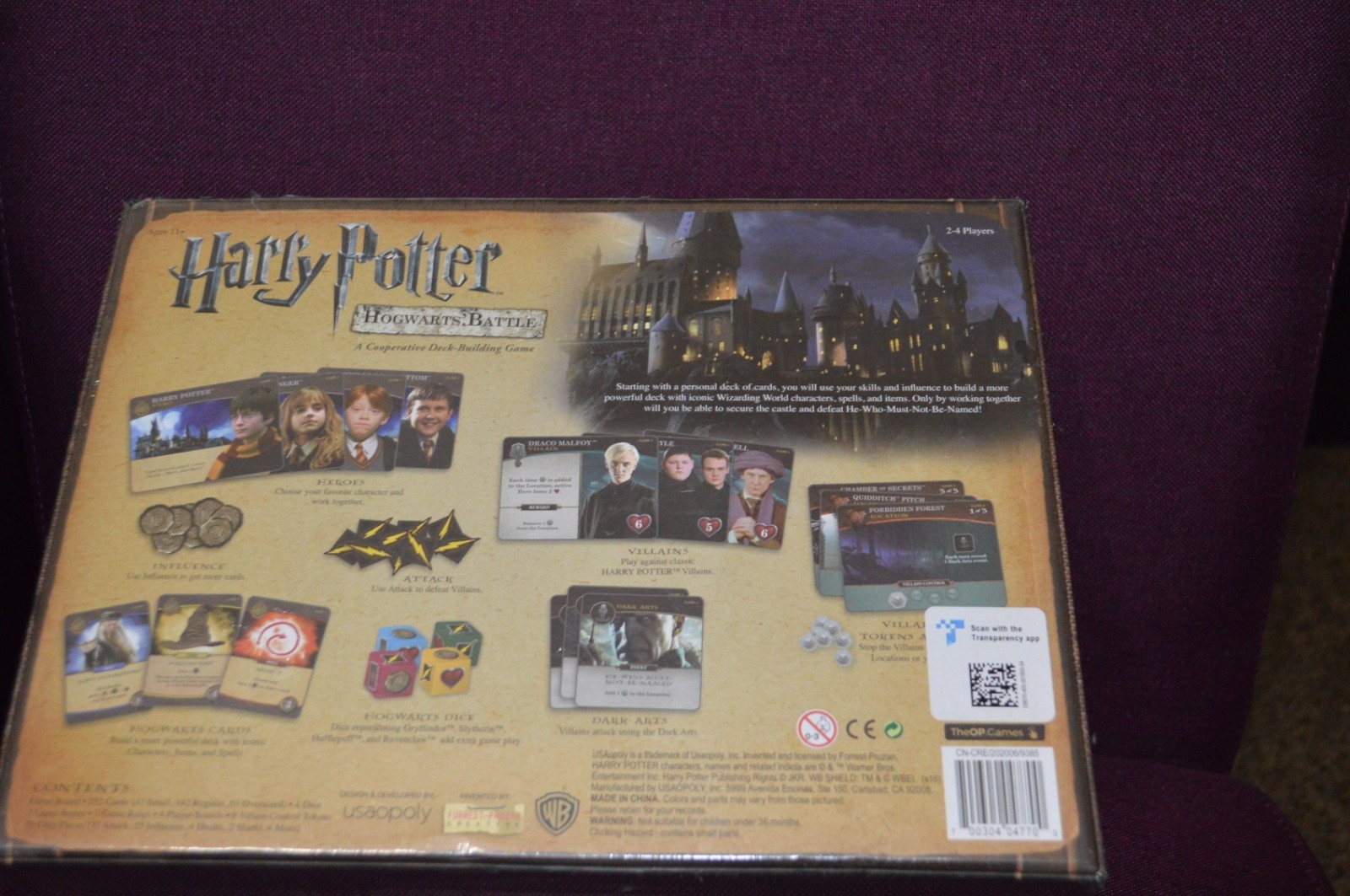 Harry Potter Hogwarts Battle Cooperative Deck-Building Game 2-4 Players R6