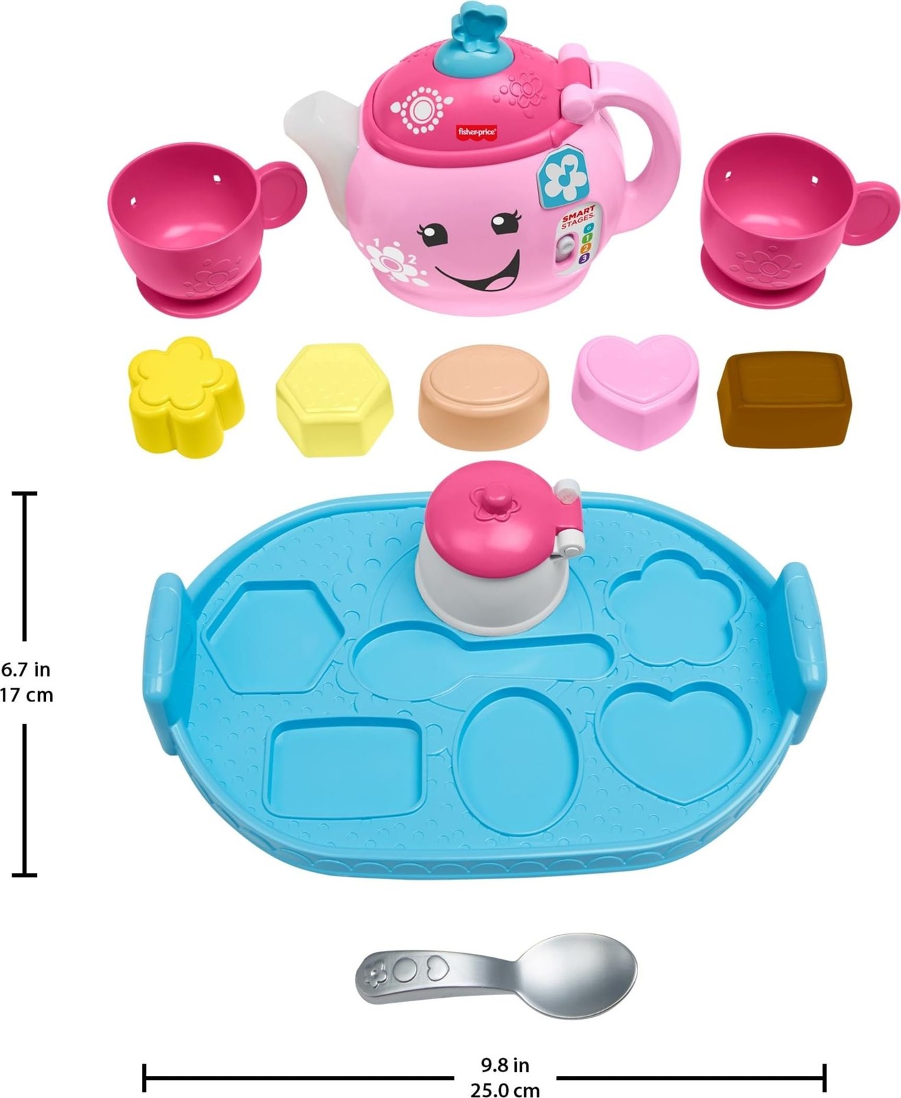 Toddler Toy Laugh & Learn Sweet Manners Tea Set Music Lights Fisher Price Play