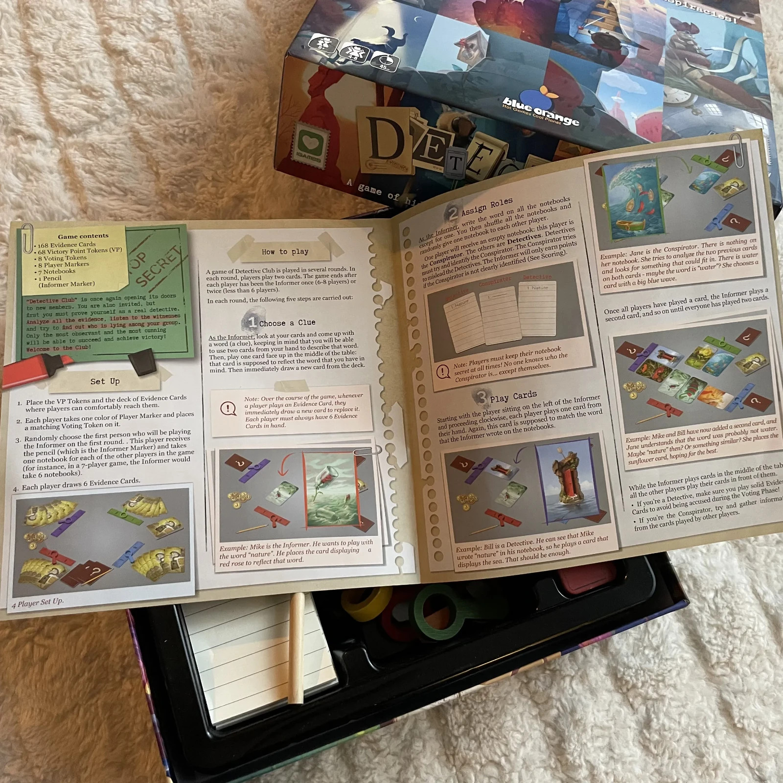 Detective Club Board Game by Blue Orange 2019 – 4 to 8 Players – Easy To Learn
