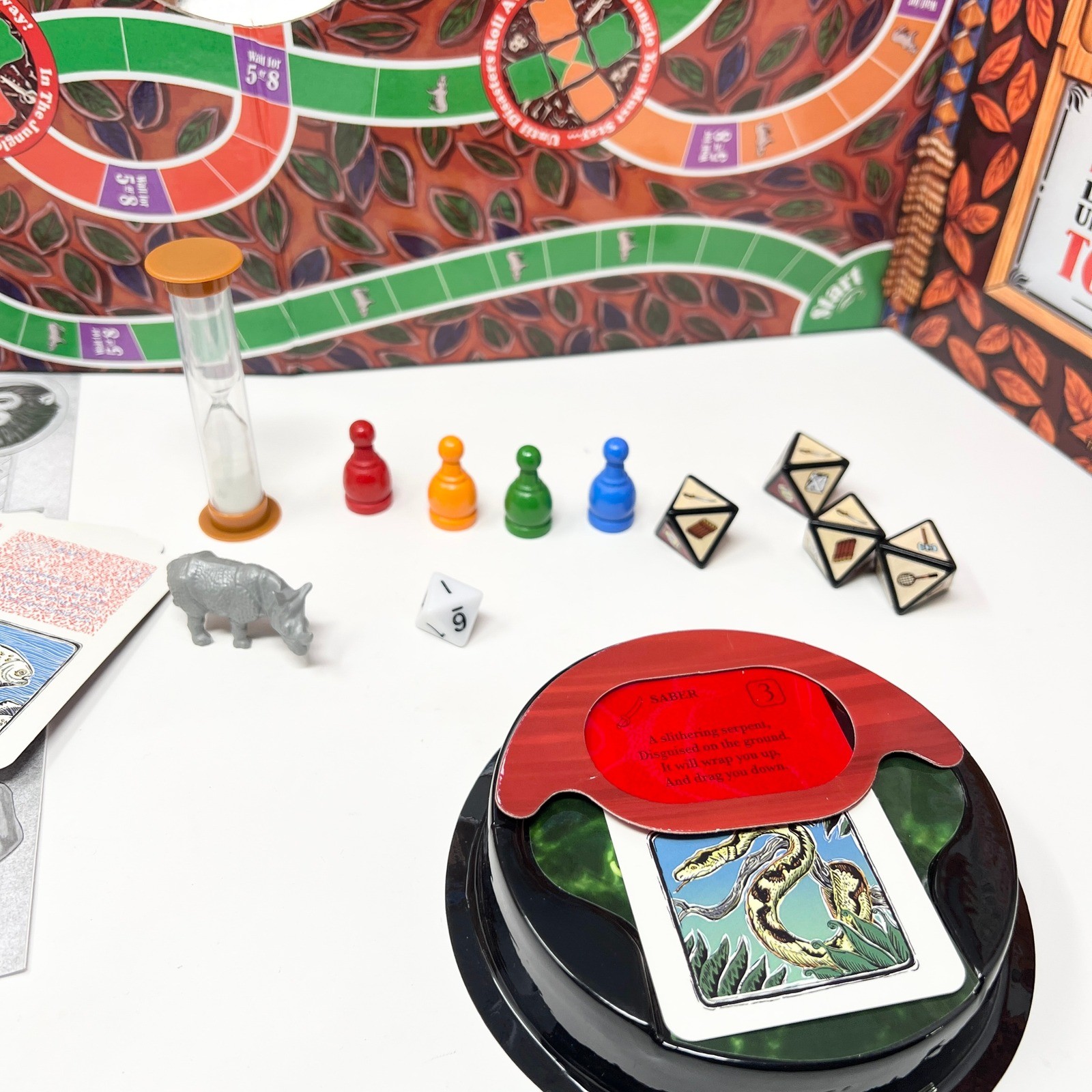 Jumanji The Game Board Game 2018 Spin Master Cardinal Complete Decoder & Pieces
