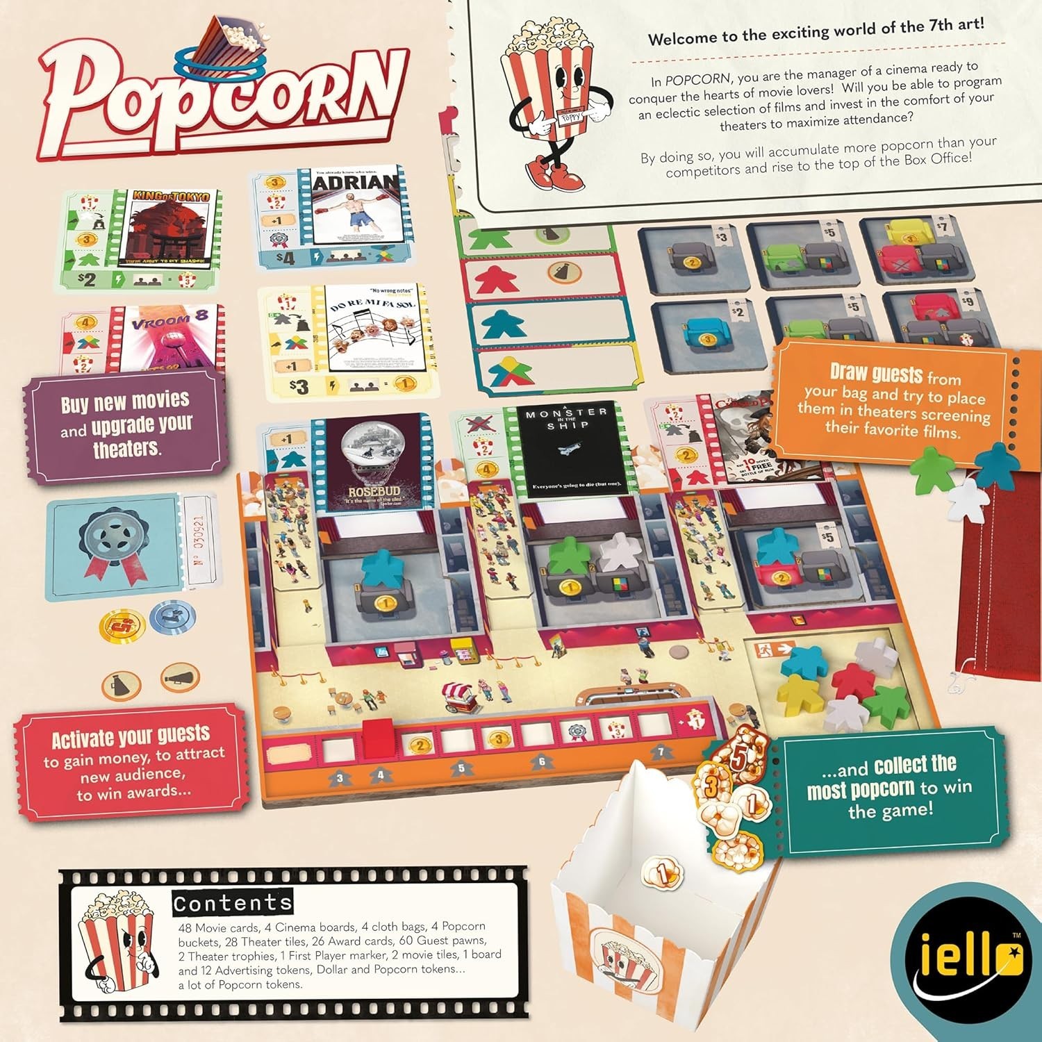 Experience Cinematic Fun with POPCORN: A Board Game of Movie Theater Management