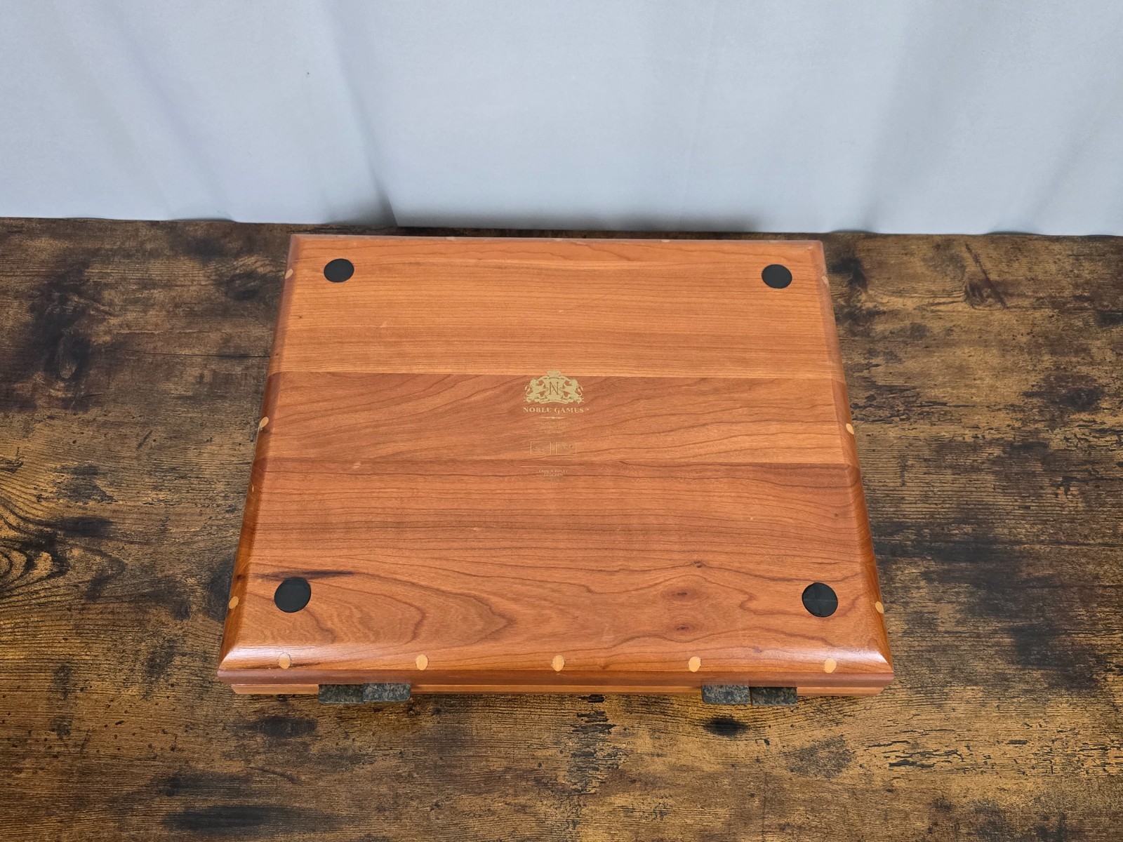 1999 NOBLE GAMES Limited Edition DAVID RIPLEY 66/250 Leather & Wood Backgammon!