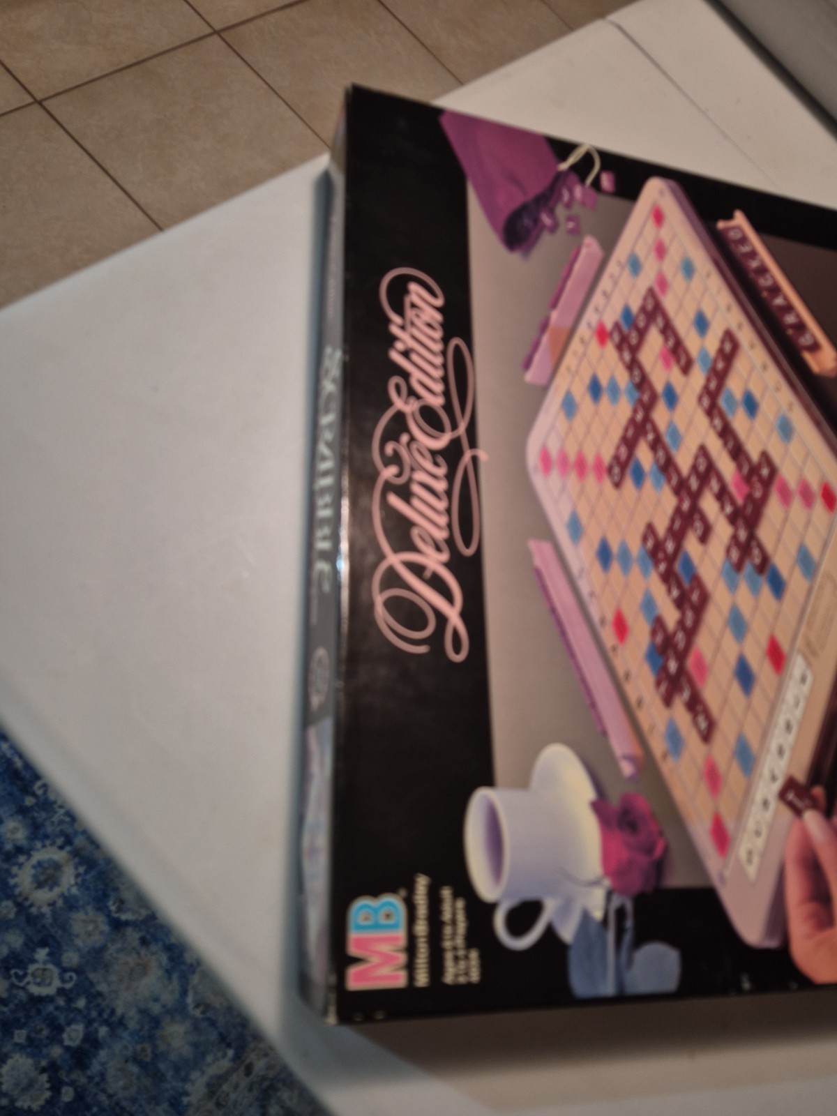 Vintage 1989 Milton Bradley 4034 Scrabble Deluxe Edition Board Game
