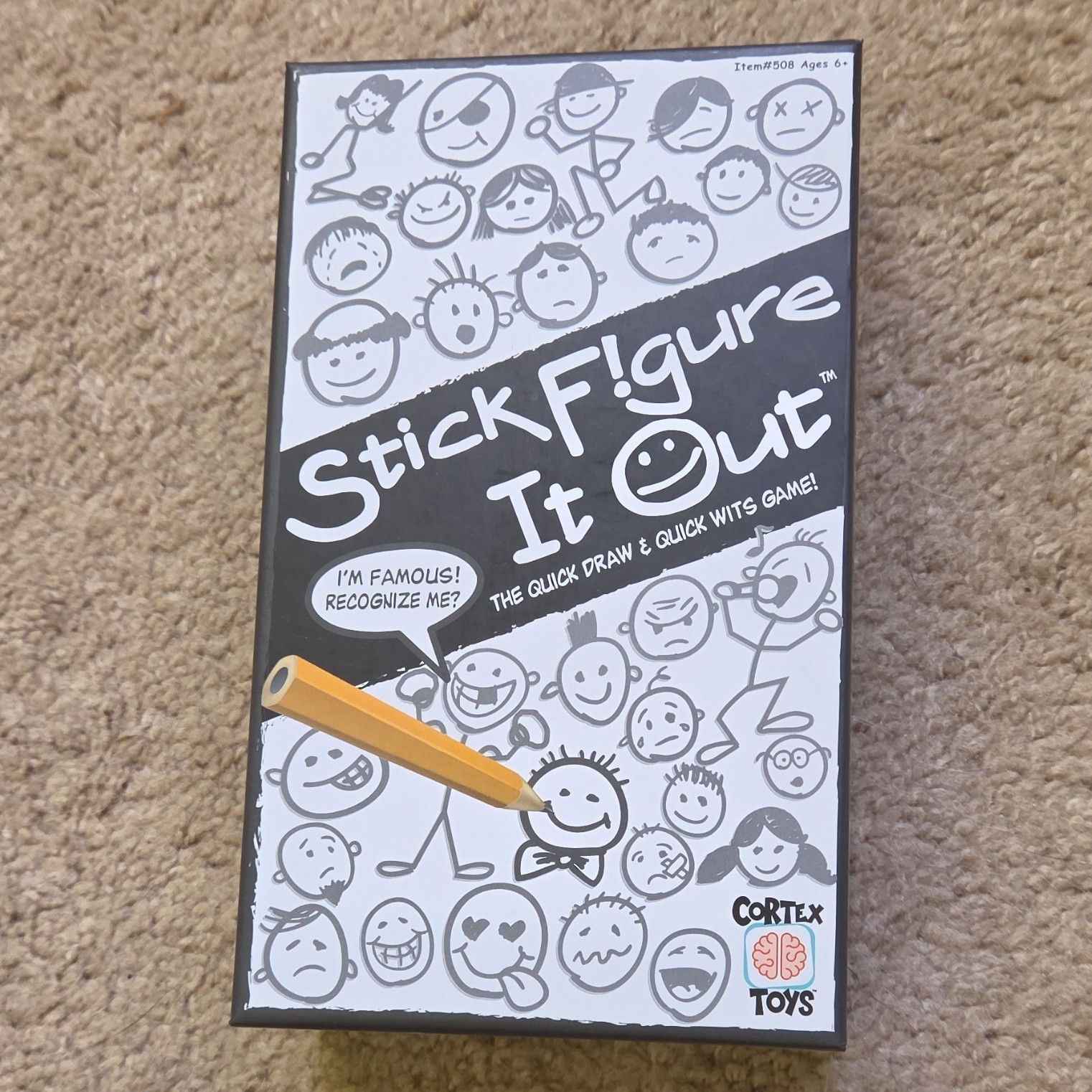 Cortex Toys Stick Figure It Out Party Travel Game, Ages 6+, 2+ Players 2018