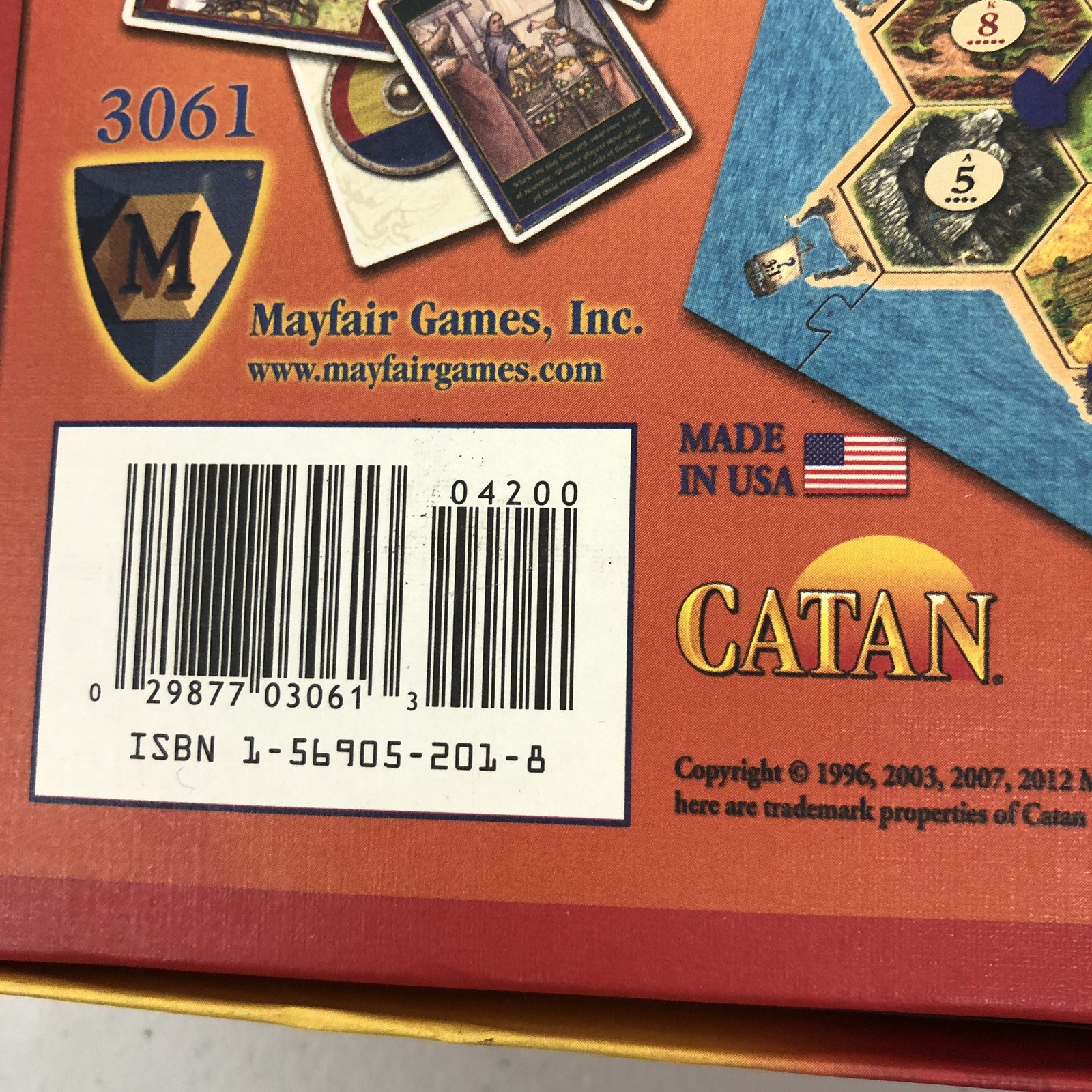 The Settlers of Catan Core Mayfair Games #3061 New Open Box – Missing One Dice
