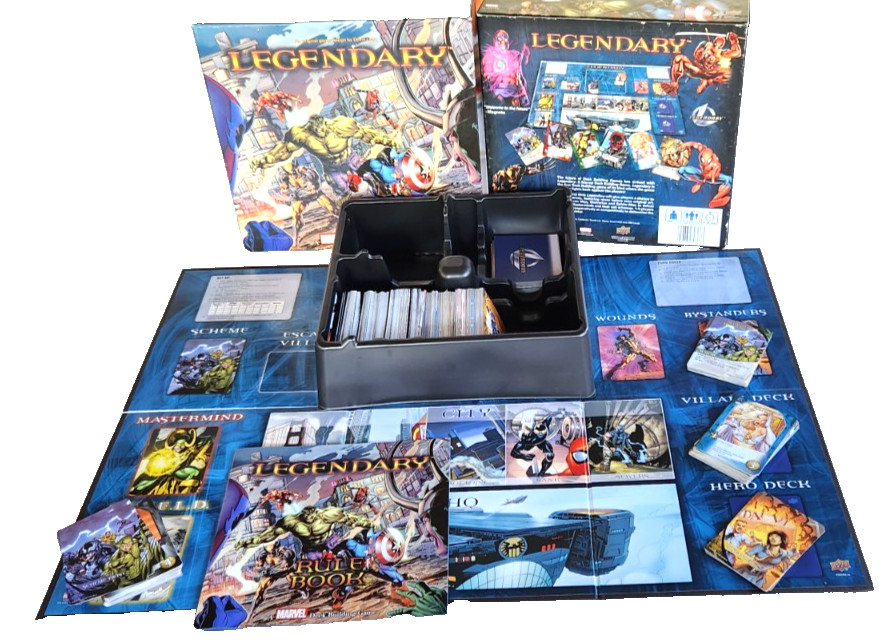 Upper Deck Legendary: A Marvel Deck Building Game Complete Core Game NICE!!
