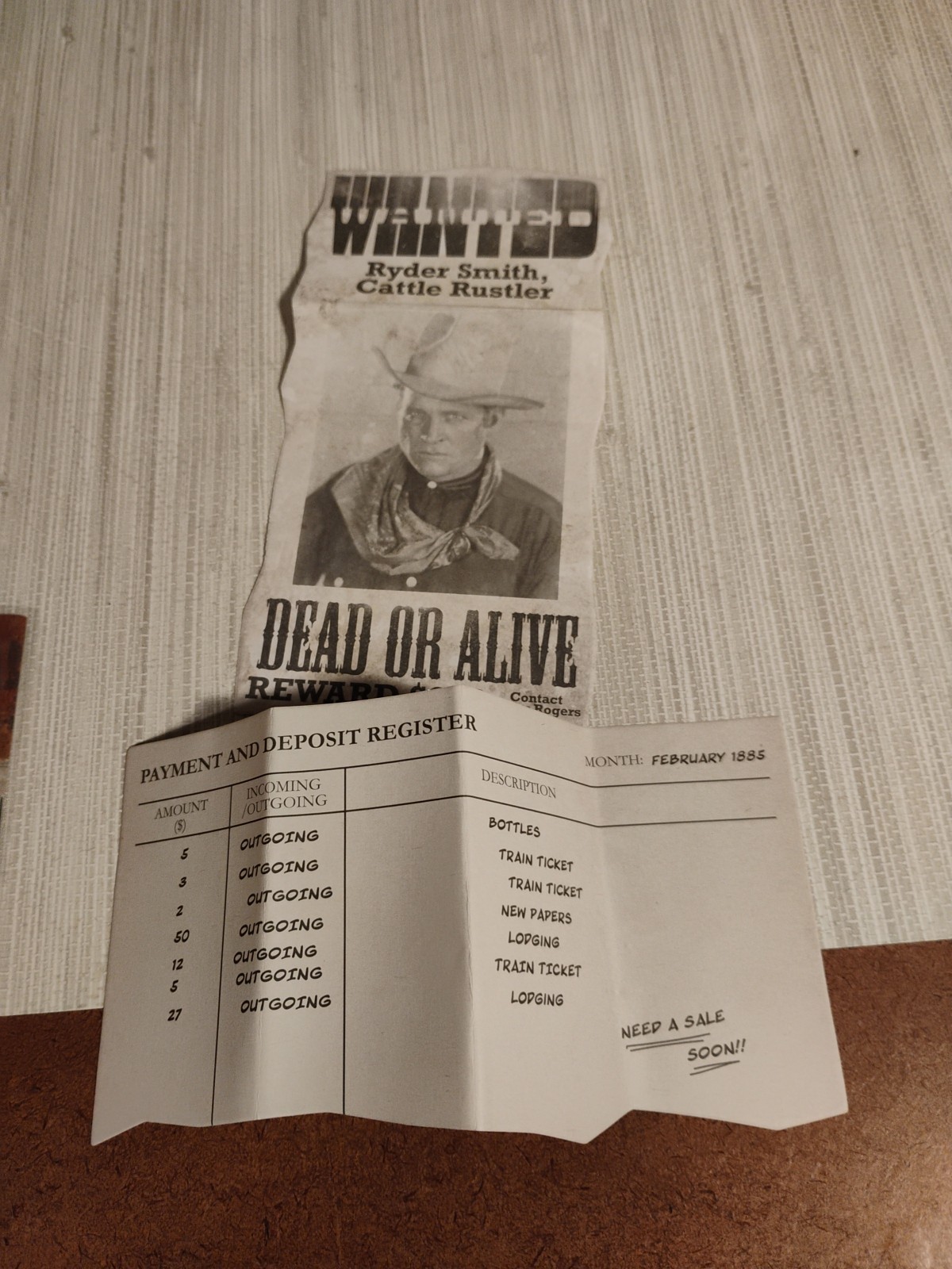 Last Chance Saloon Murder Mystery Game Missing One Envelope