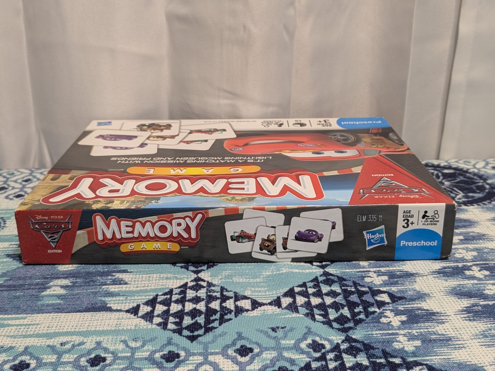 Hasbro Disney Pixar Cars 2 Edition Memory Game Match Missing 1 card 2011