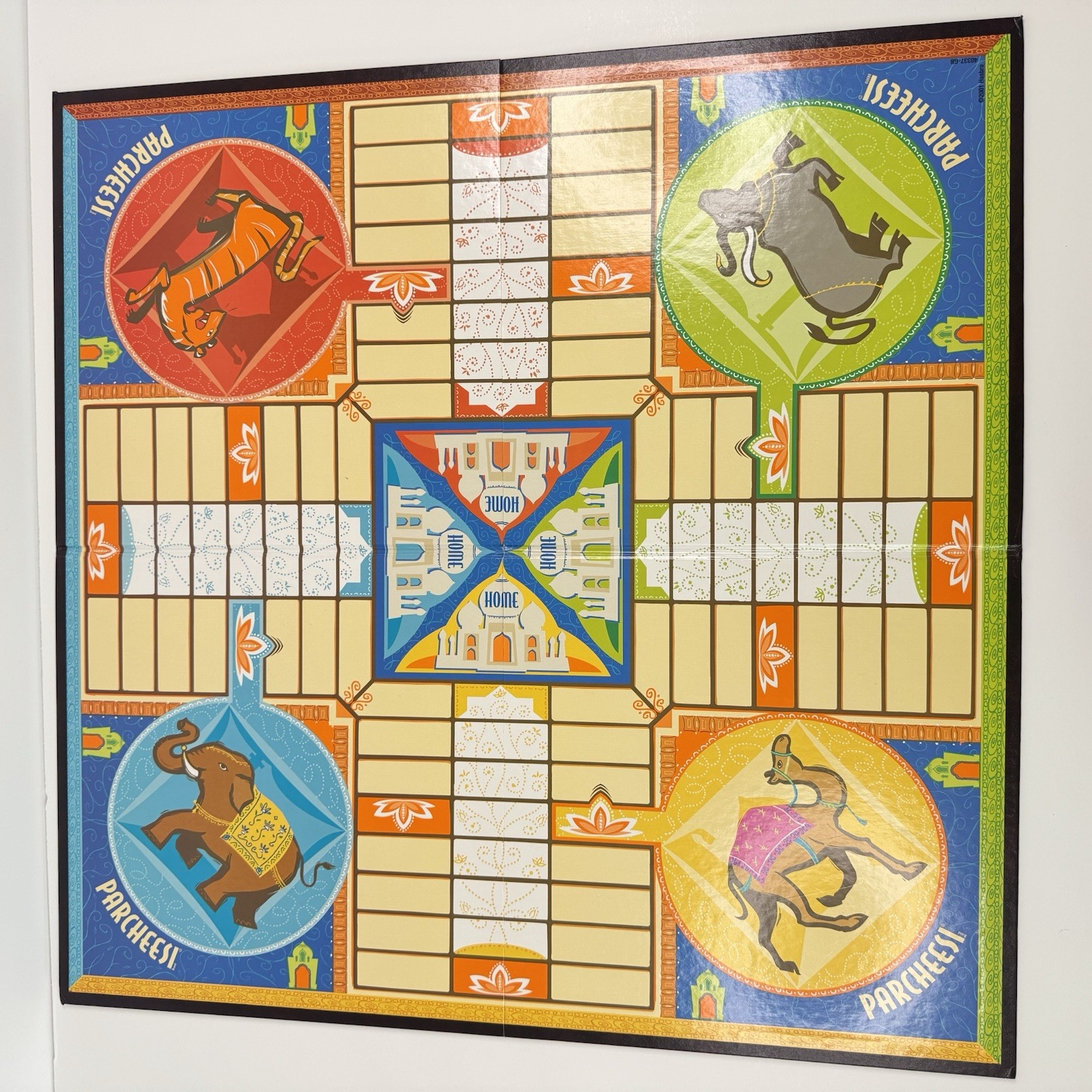 Parcheesi Board Game Milton Bradley Classic Game of India 2001 Vintage