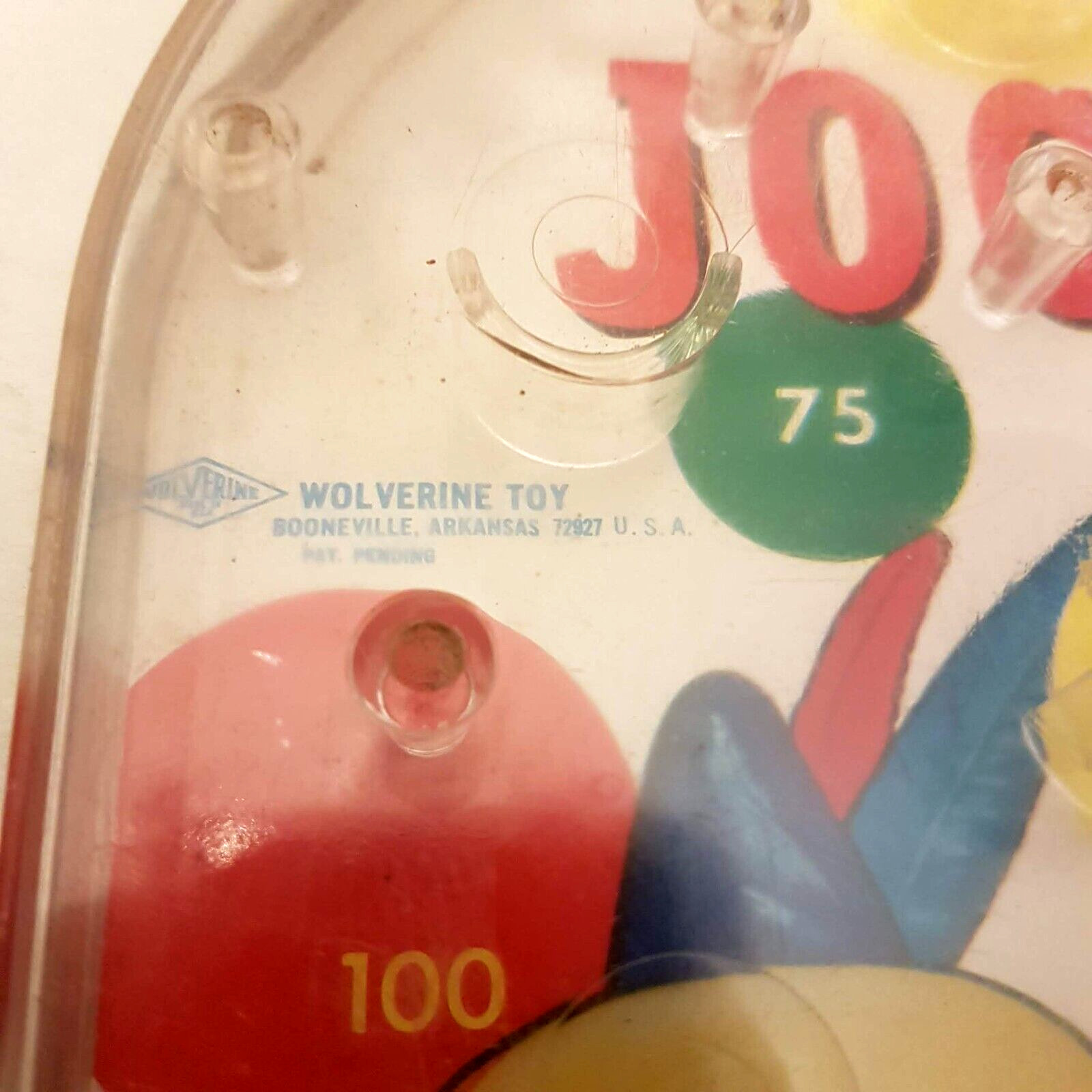 Jocko the Clown Pin Ball Game VTG Wolverine Toy USA Metal Spring Action Plunger