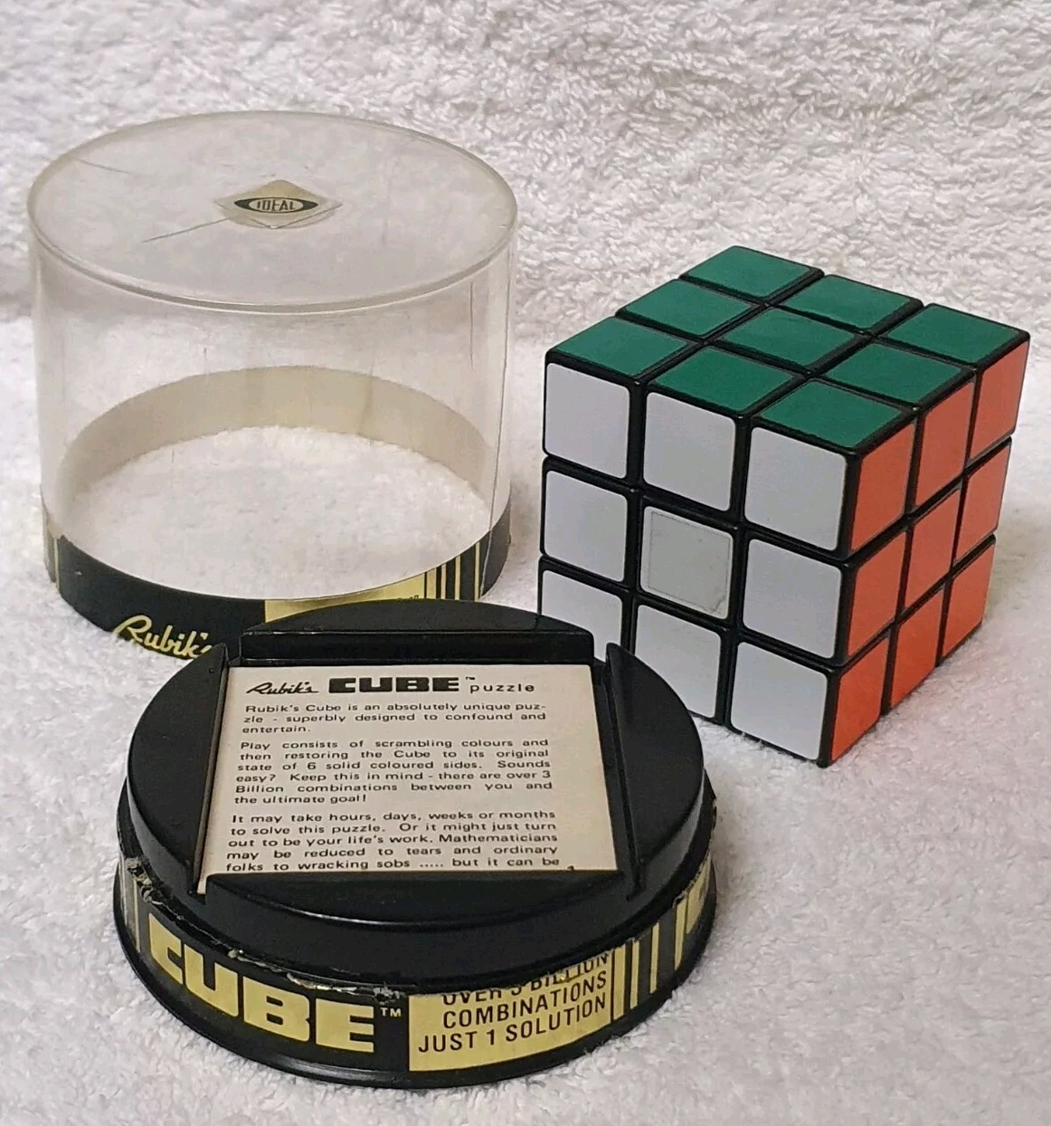 🔶RUBIK’S CUBE 1980 ORIGINAL IDEAL TOY CORP W/ BOX INSTRUCTION VINTAGE PACKAGING