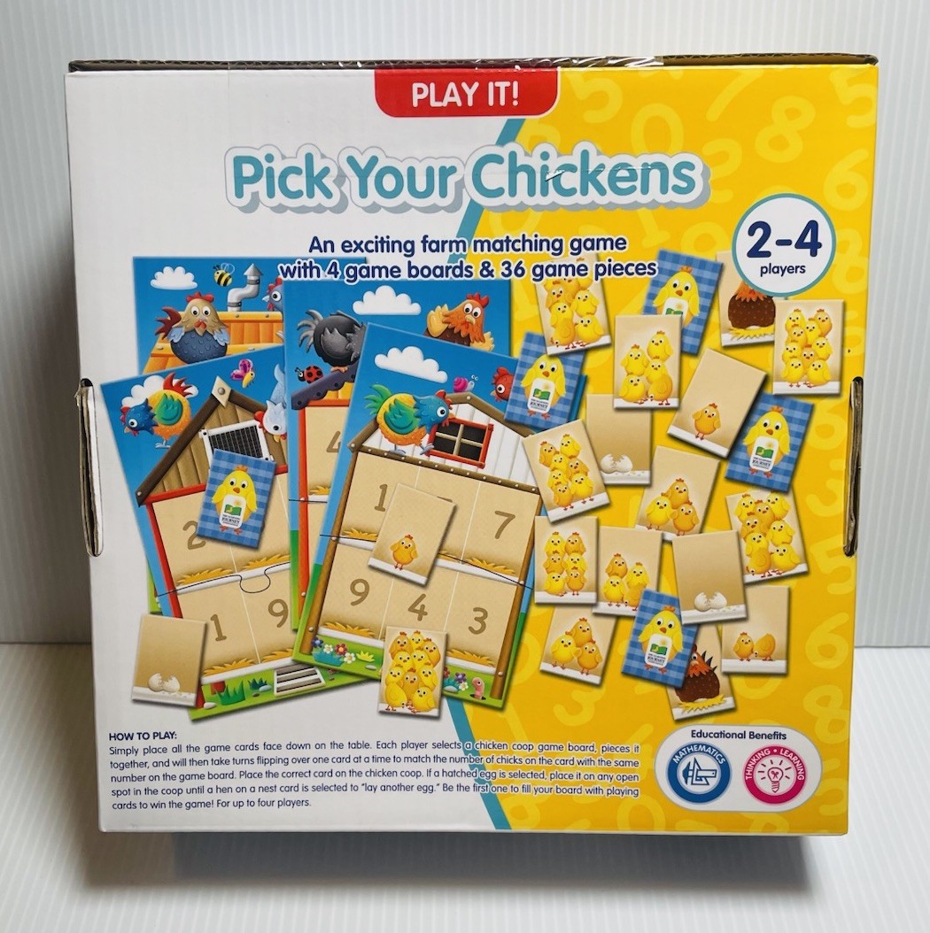 Matching Game – Pick Your Chickens, For Ages 3 – 6 Years