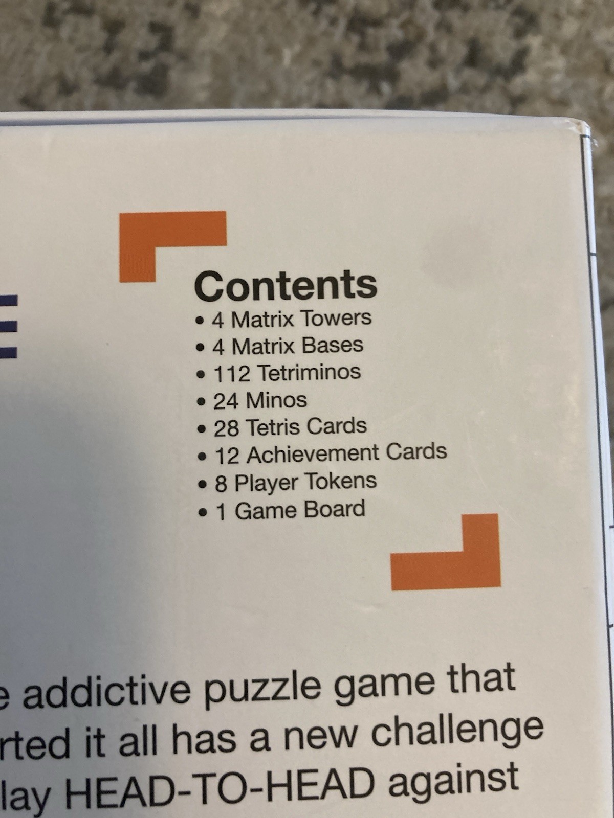 (Choice Of Replacement Parts) Tetris Strategy Game Board game Incomplete