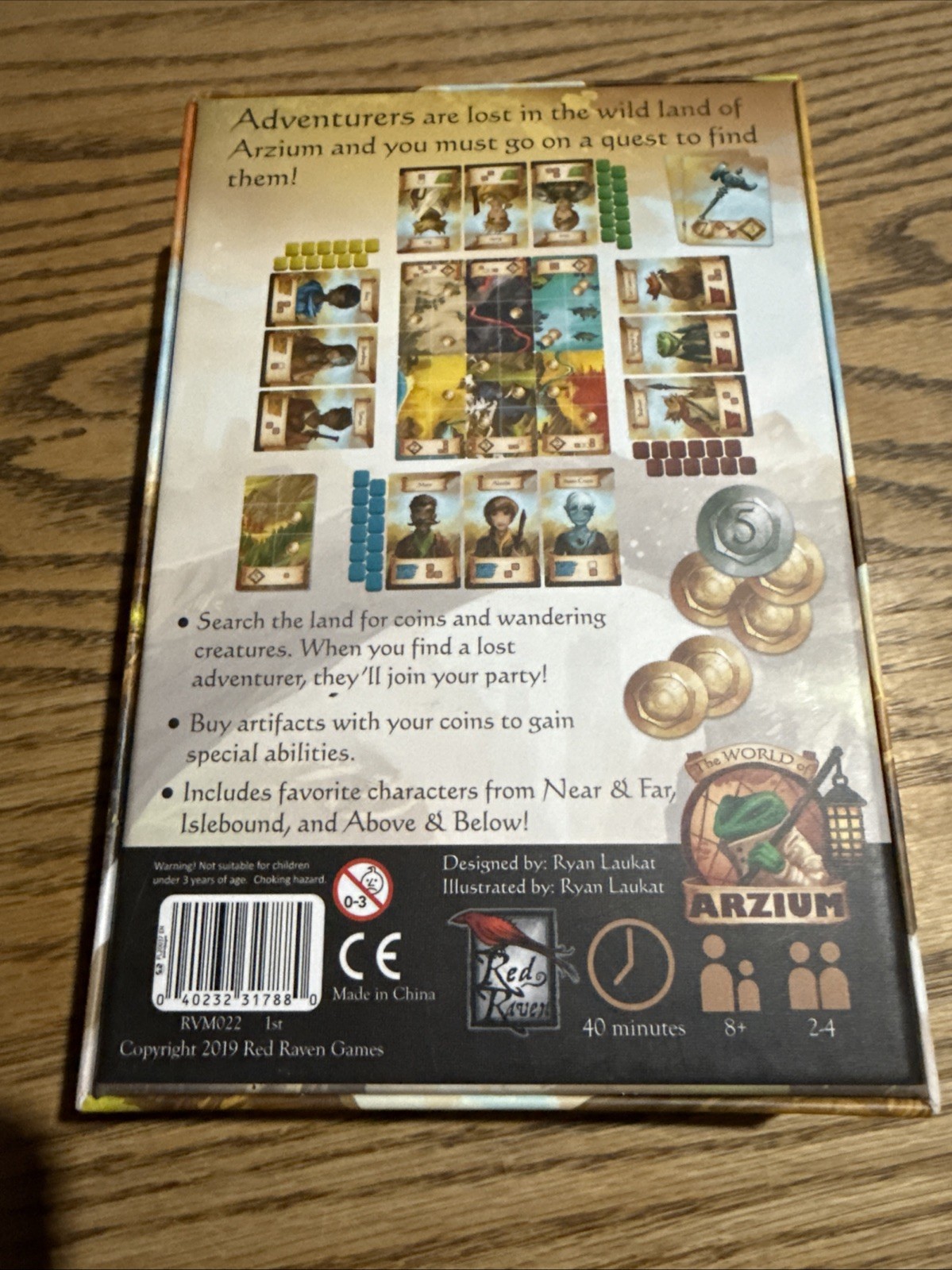 Roam Board Game Ryan Laukat Red Raven Games RVM022 1st Edition Complete