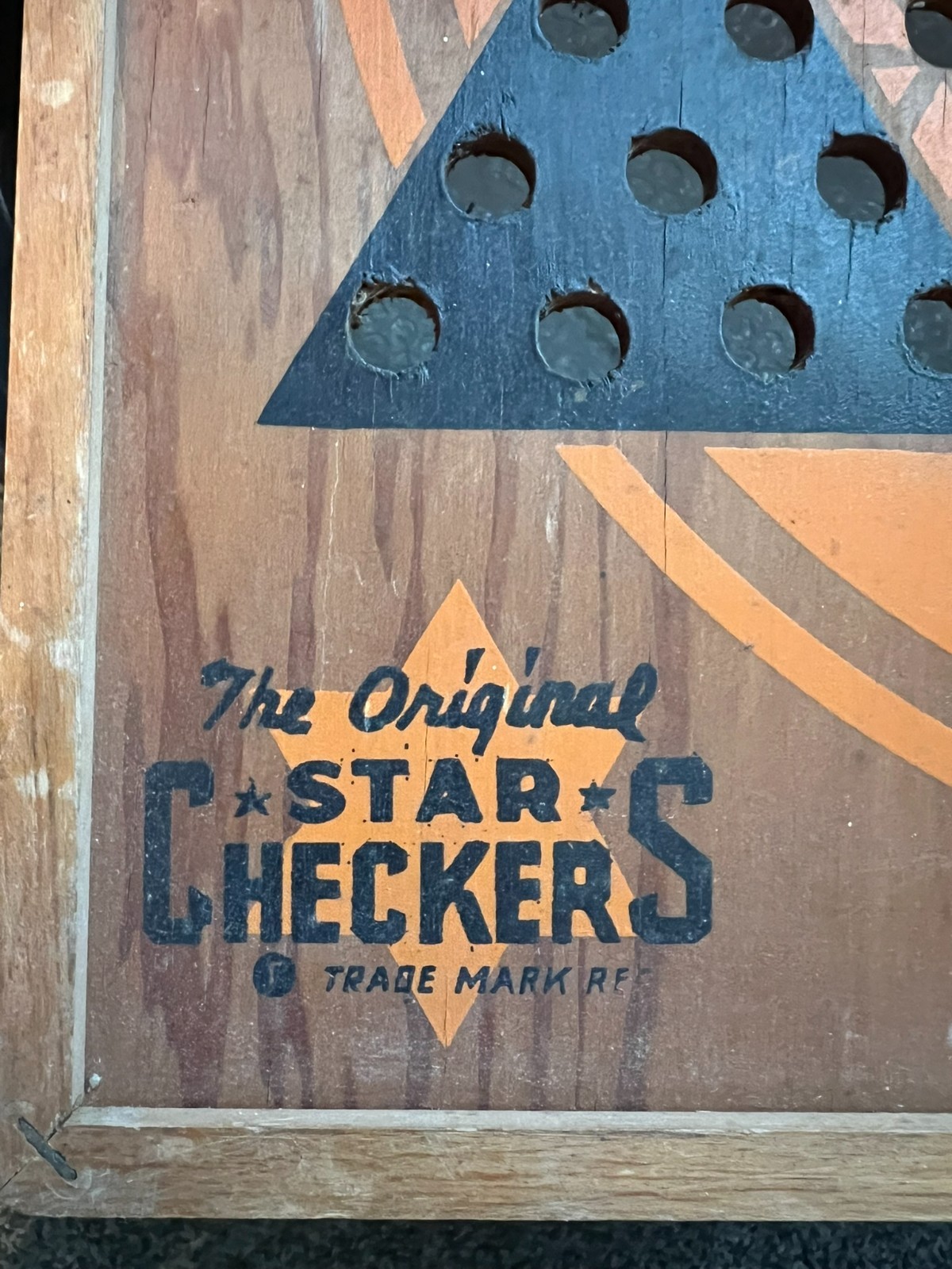 Chinese Checkers The Original Star Checkers Game Board 1938 Vintage Wood