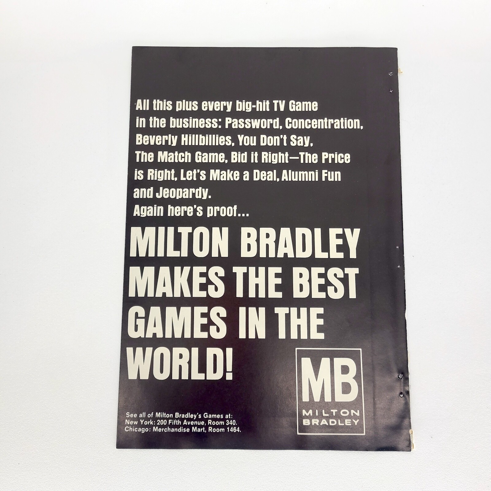 1965 Milton Bradley Vintage Toy Ad Board Games Candy Lane Operation Mystery Date