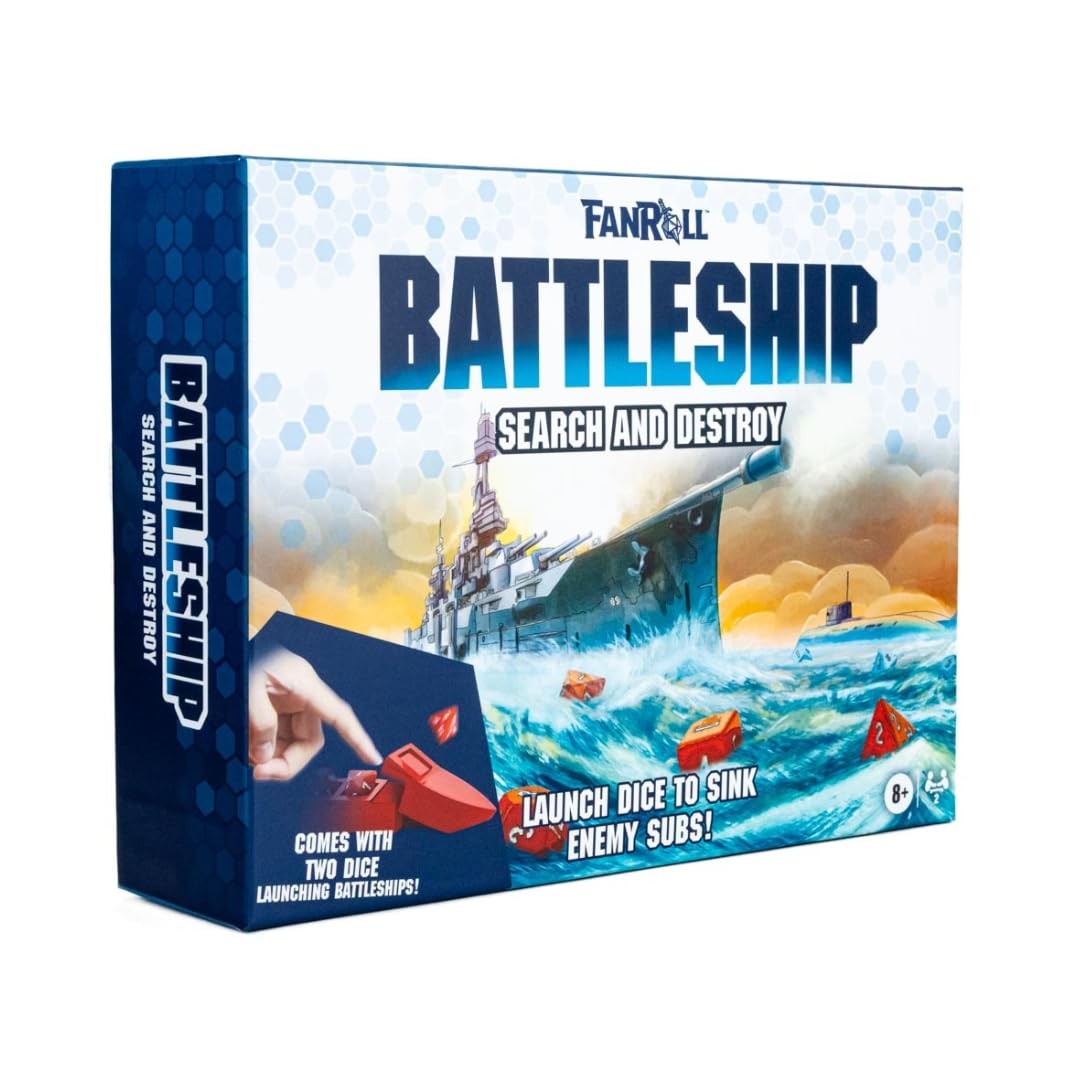 Fanroll Battleship Search and Destroy Board Game, Launch Dice to Sink Enemy Subs