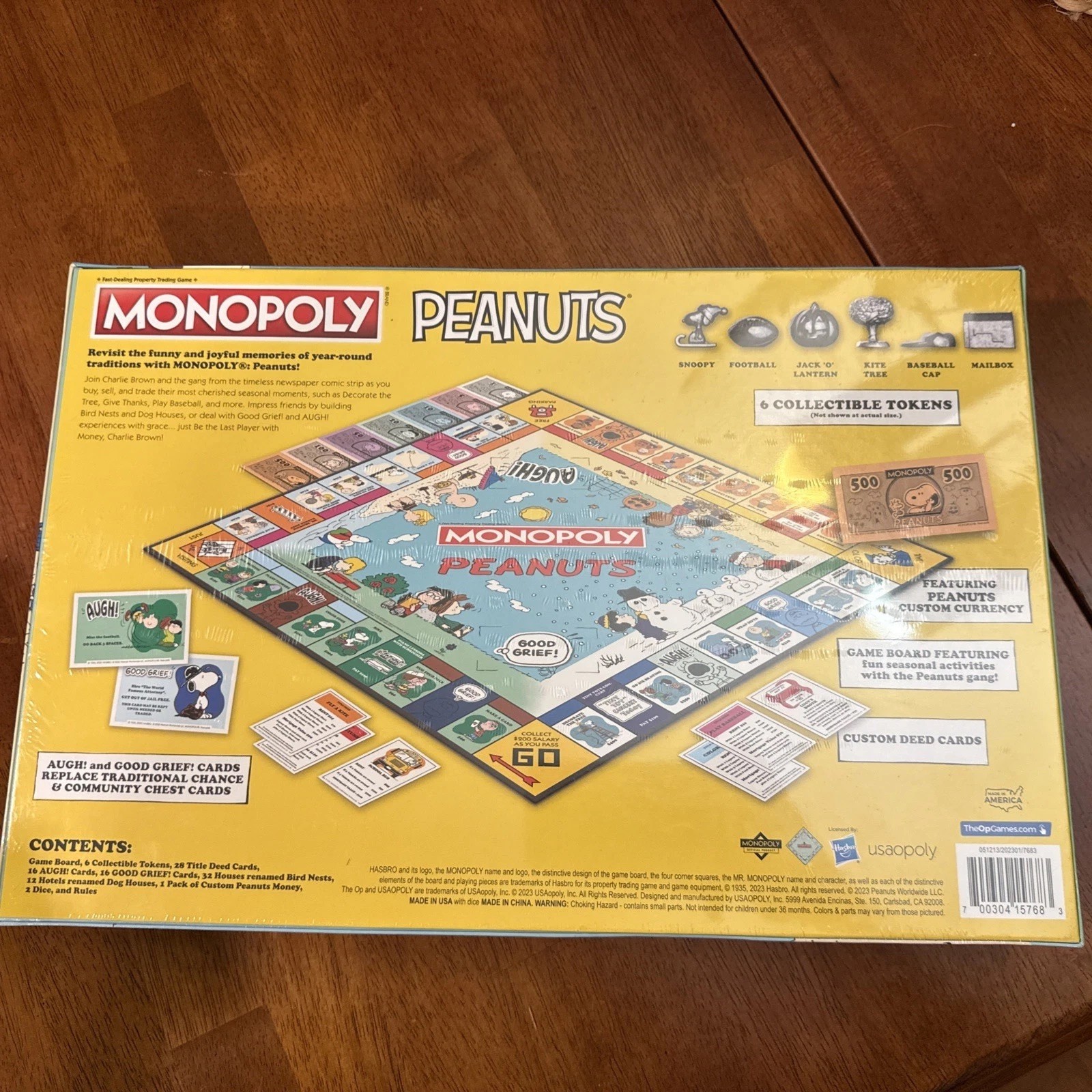 2023 NEW MONOPOLY PEANUTS BOARD GAME HASBRO CHARLIE BROWN SNOOPY & FRIENDS