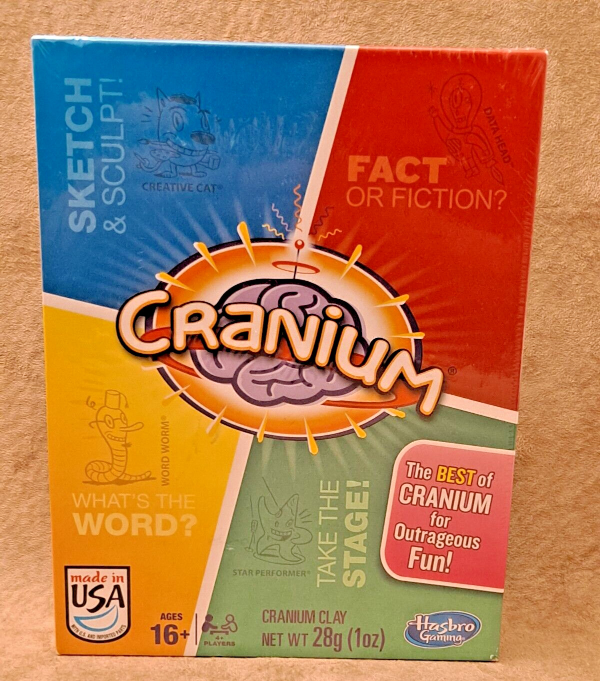 Cranium Board Game 4+ Players 16 to Adult NEW & Factory Sealed! Made in USA.