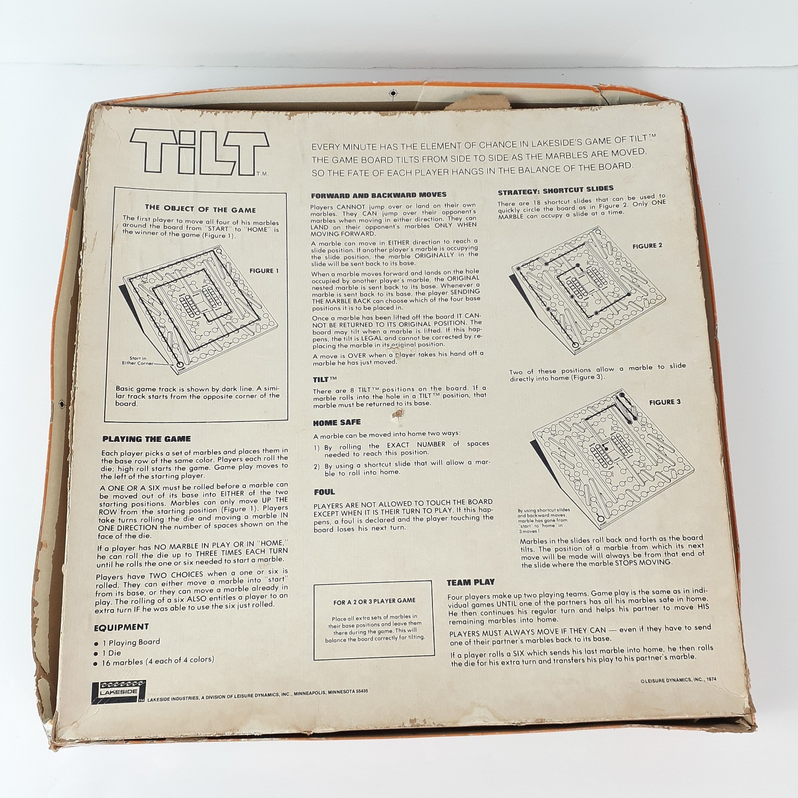 Lakeside’s TILT See-Saw Marble Game Vintage 1974 No. 8334 USA No Marbles