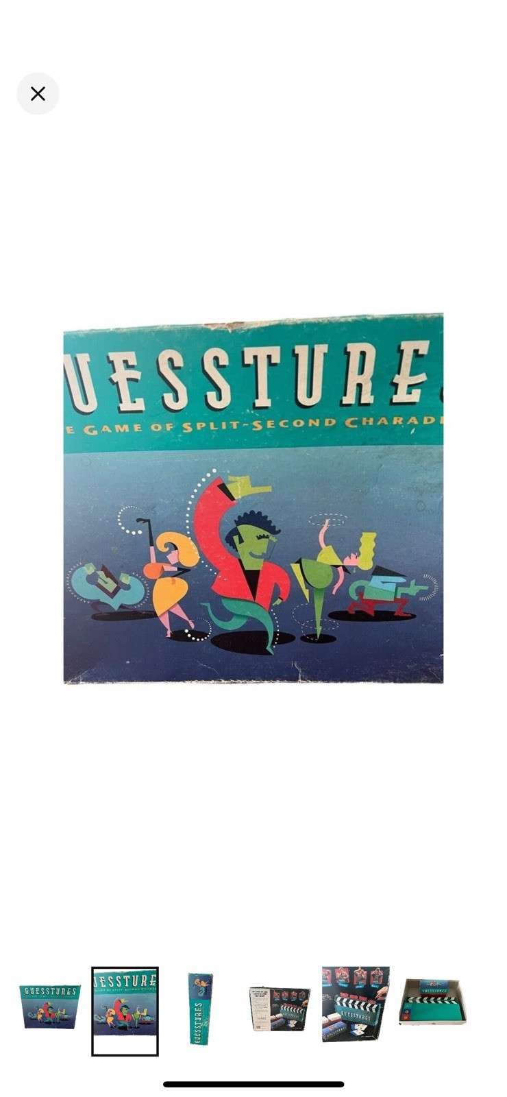 Vtg Guesstures 1990 Split Second Charades Party Game Milton Bradley Complete