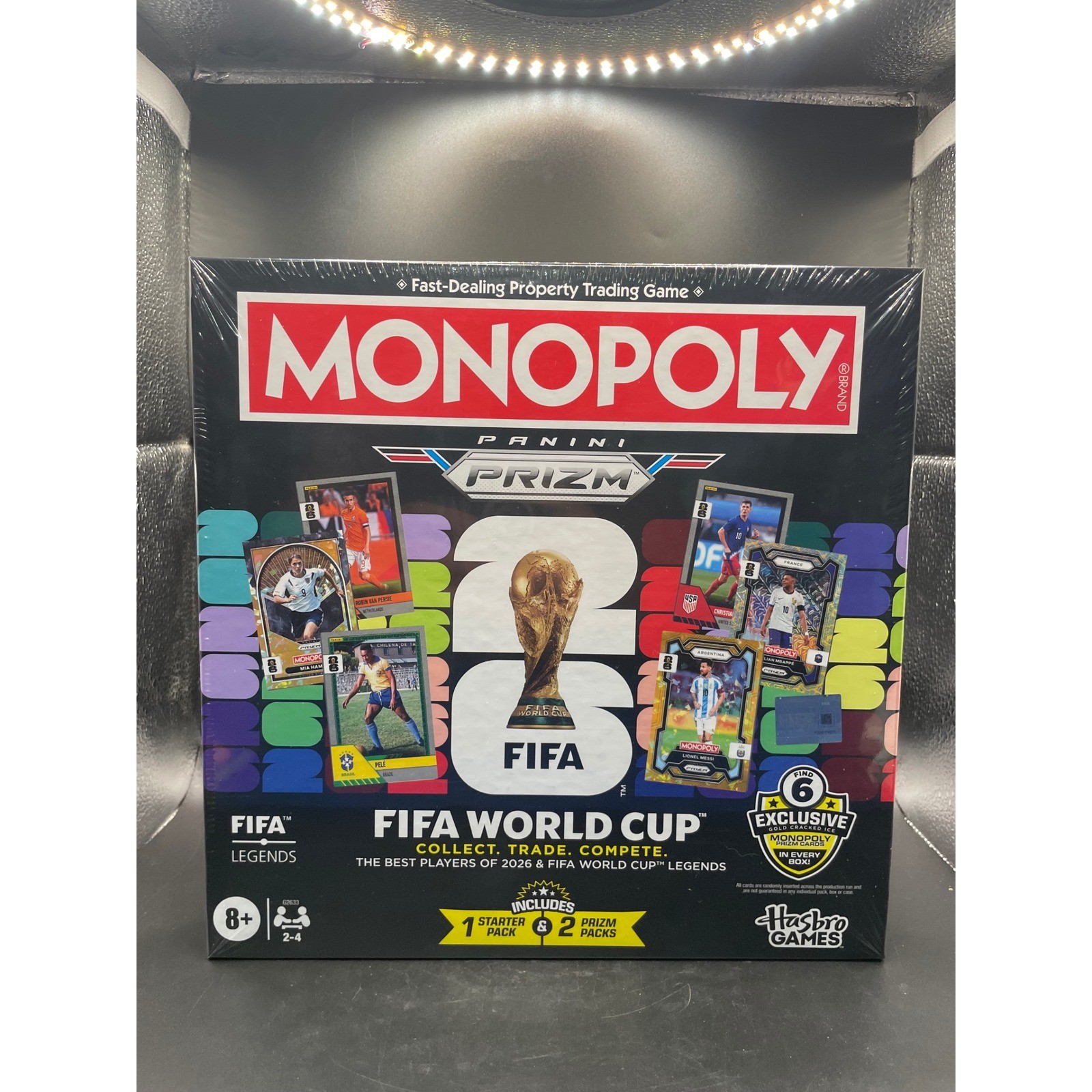 Monopoly Panini Prizm FIFA World Cup Board Game Sealed 2026 Legends G2633