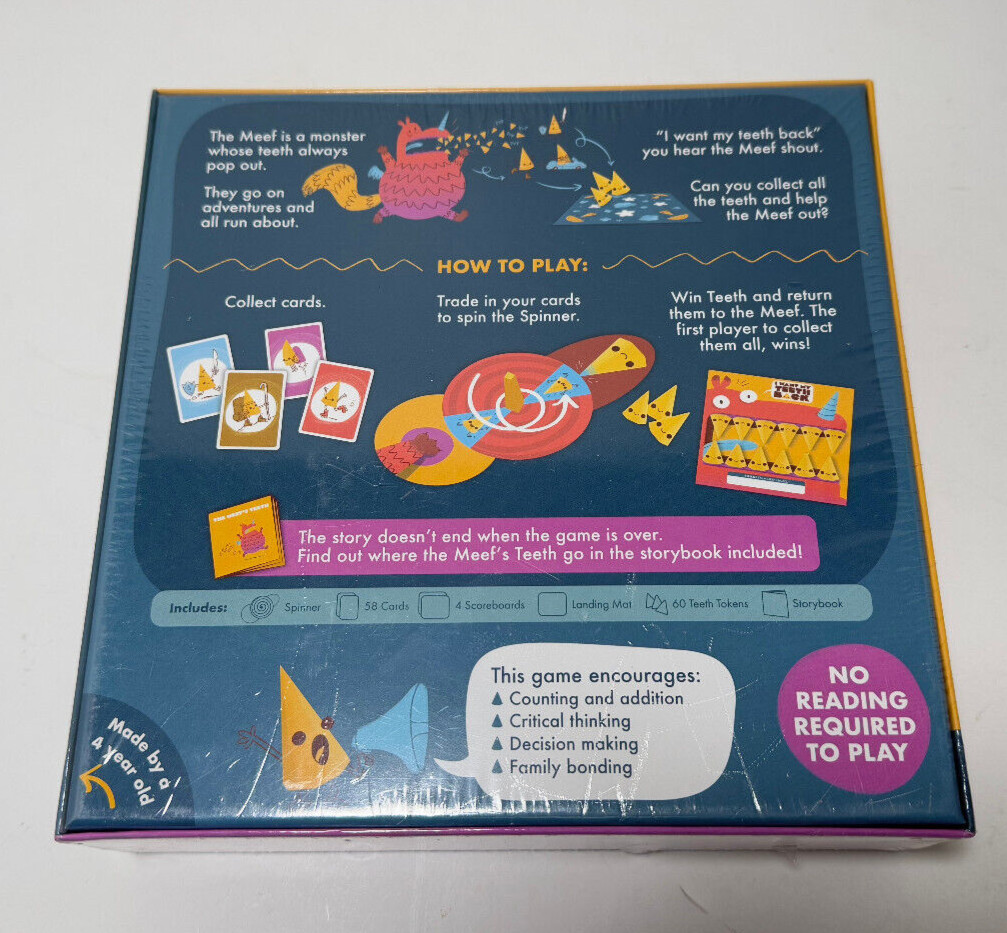 New Sealed Kitten Game I Want My Teeth Back Age 4+ Pre K Youth Child Counting
