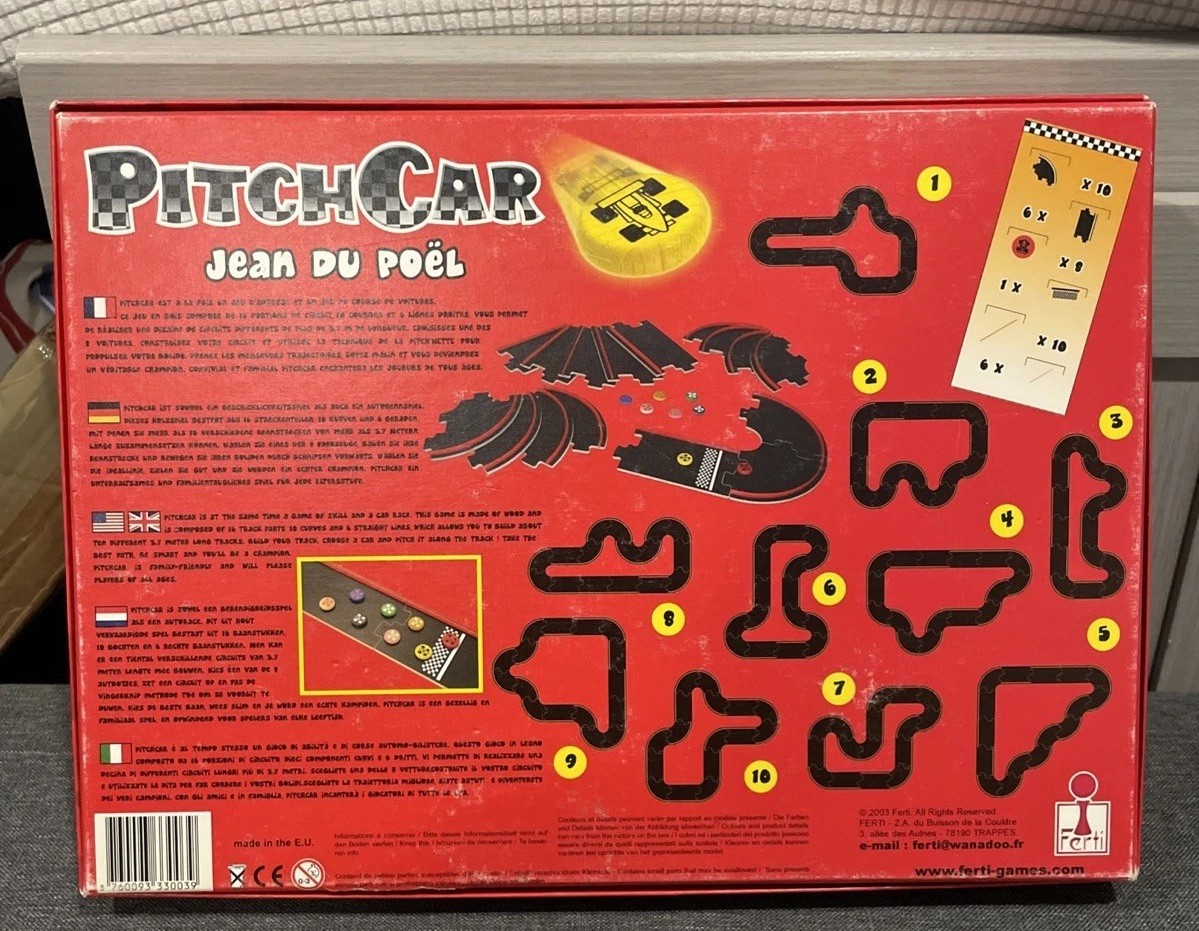 Ferti Boardgame PitchCar (2003 Multilingual Ed) NEW Open Box