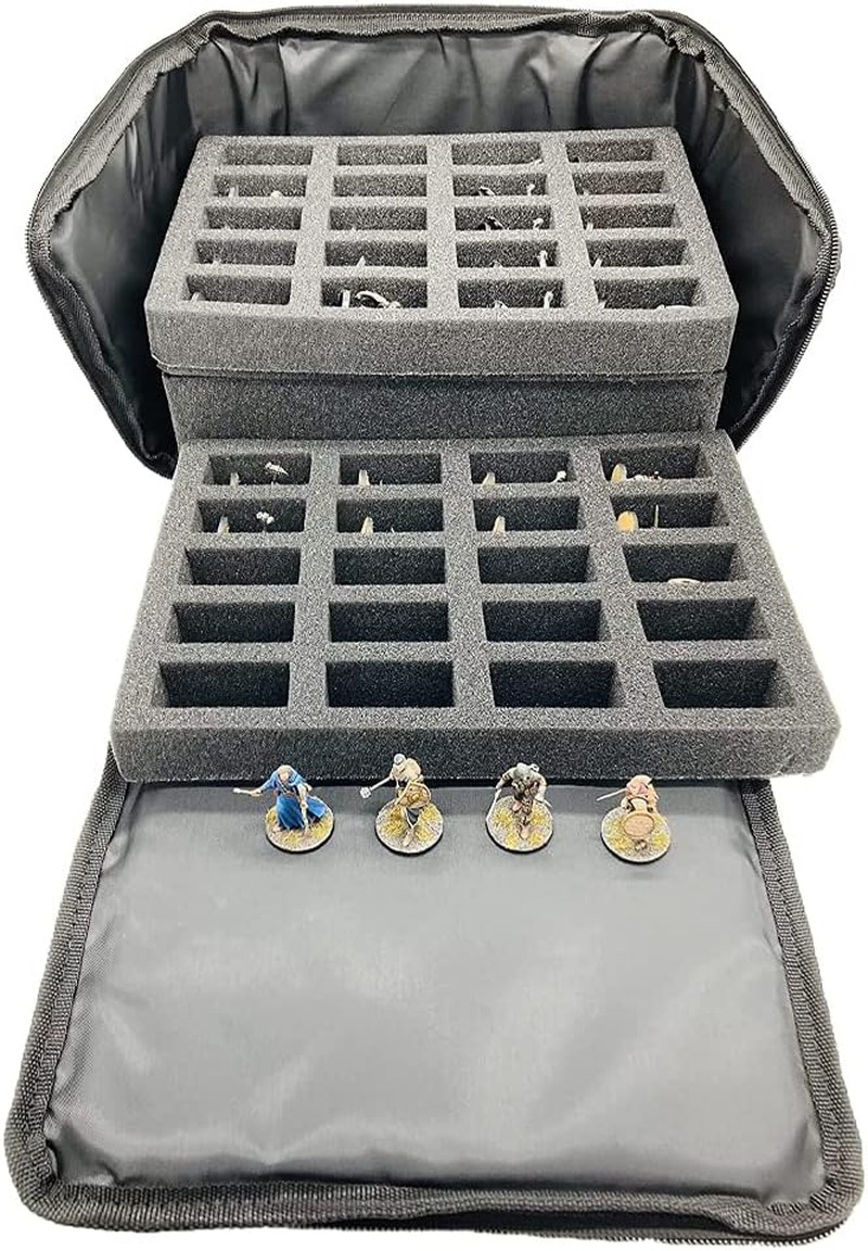 Gargoyle Miniature Carrying Case – 80 Foam Slots for 28Mm Storage – Dnd Case wit