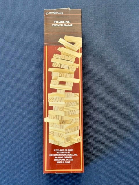 5 Games 55 Piece Dominoes, Brain Teasers, Mini Checkers, (2) Tumbling Towers