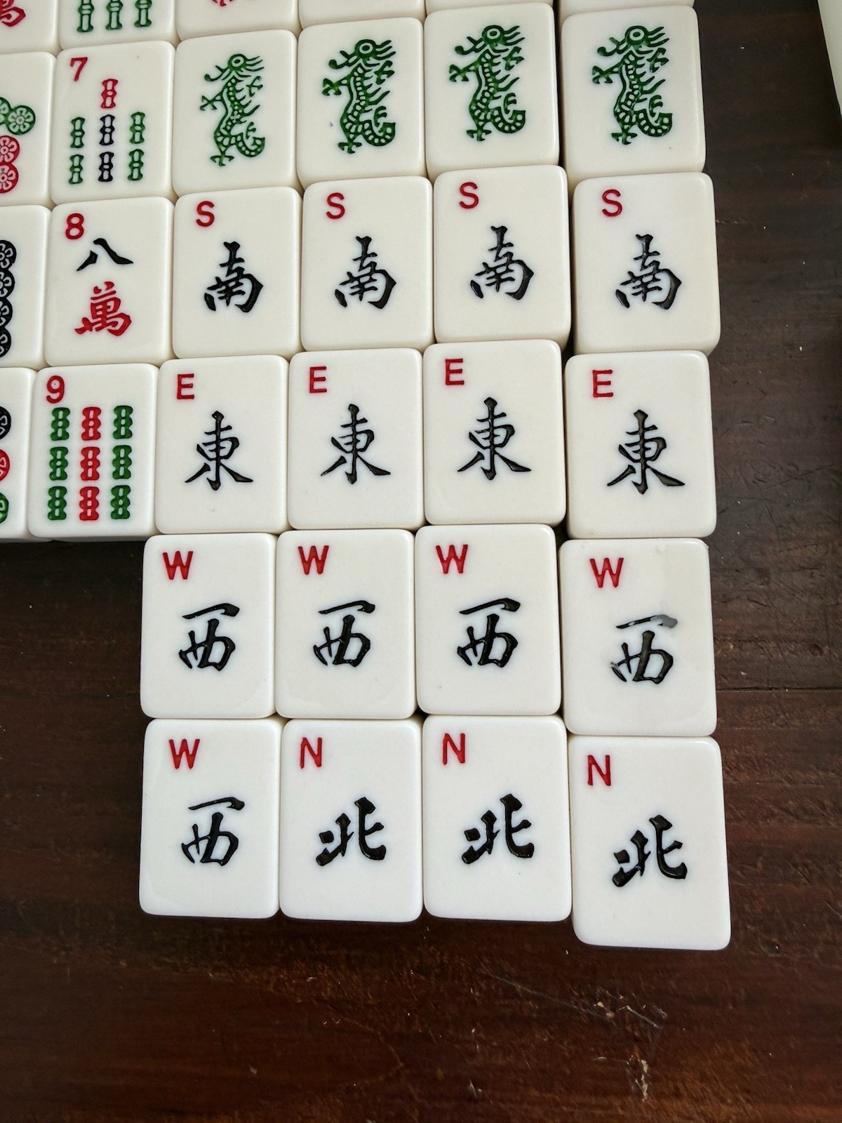 Vintage MahJong Set Bakelite Tiles Wood Case Excellent 166 Tiles Royal Crisloid?