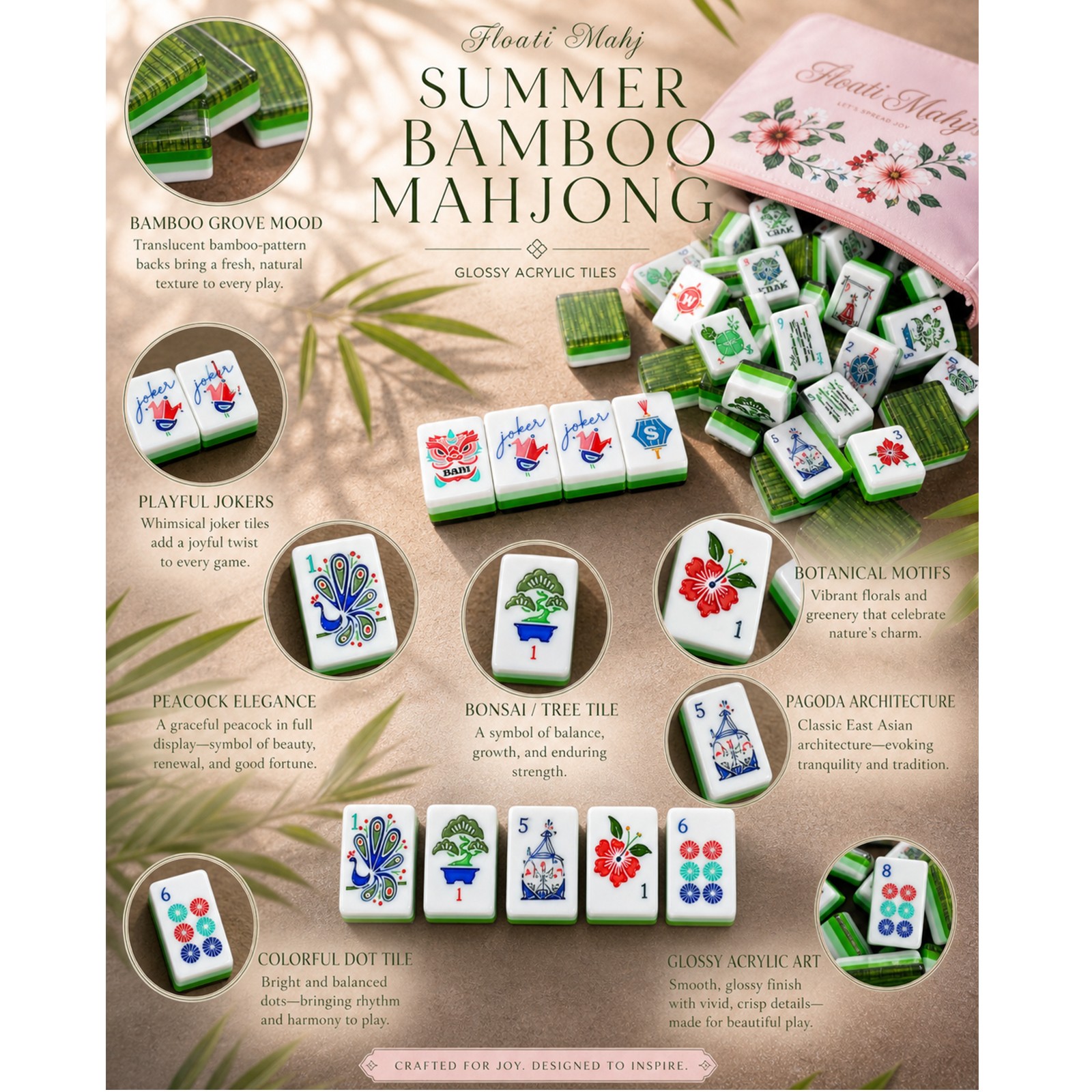 American Mahjong Set 160 Tiles – Gifts for Family / Friends / Mother’s Day